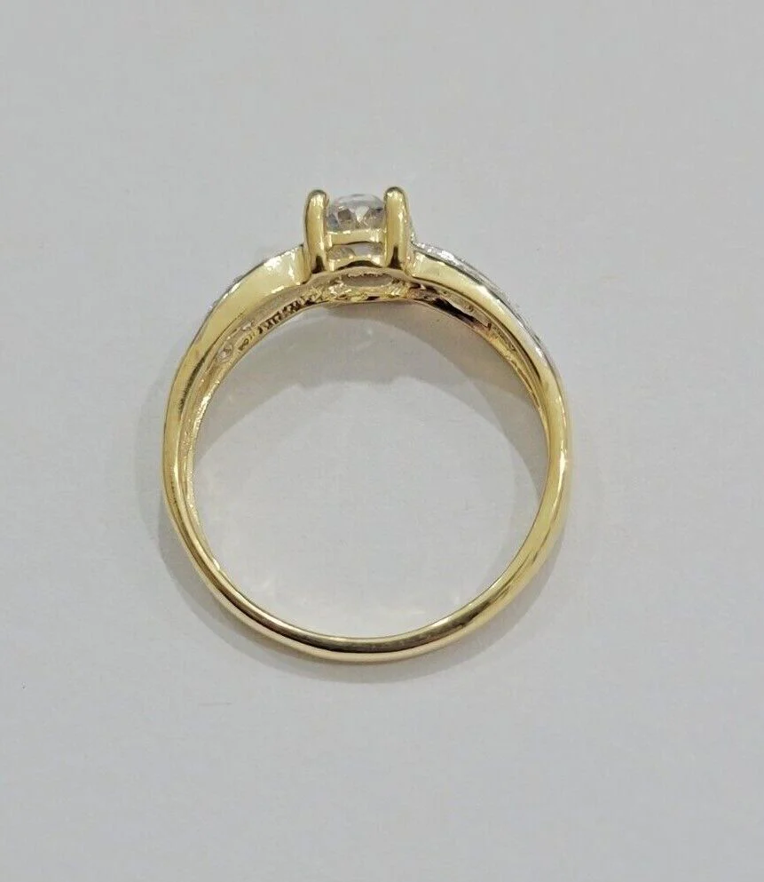 10k Yellow Gold Ladies Solitaire Ring For Womens Casual Band SALE Real Brand New Ring Sizes 6,7,8,9,10,11 & 12 - Image 8