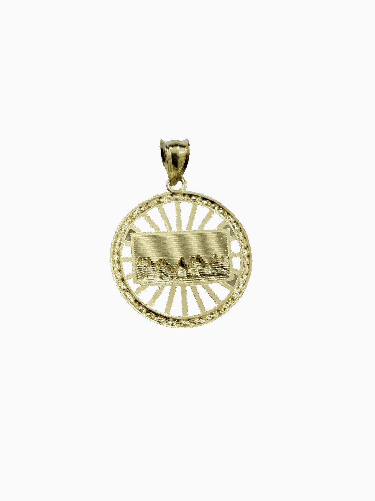 10k Yellow Gold Last Supper Charm Miami Cuban Chain 18'' 10kt Pendant Necklace - Image 8
