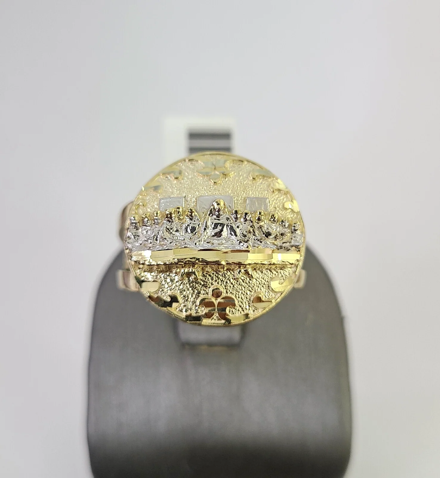 10k Yellow Gold Last Supper Ring Casual Band Genuine Brand New All Sizes - Image 3