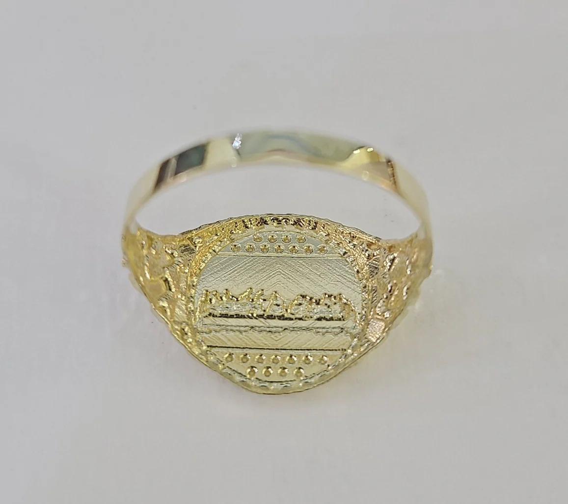 10k Yellow Gold Last Supper Ring Casual Band Genuine Brand New Religious All Sizes - Image 5