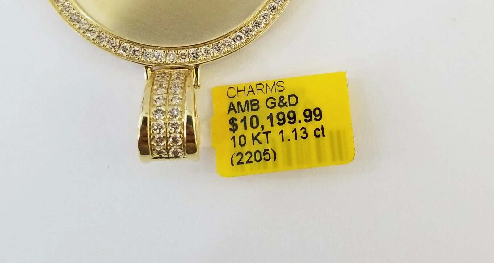 10k Yellow Gold Memory Pendant Charm 1.13CT 2Inch 10kt Real Round Diamond - Image 7