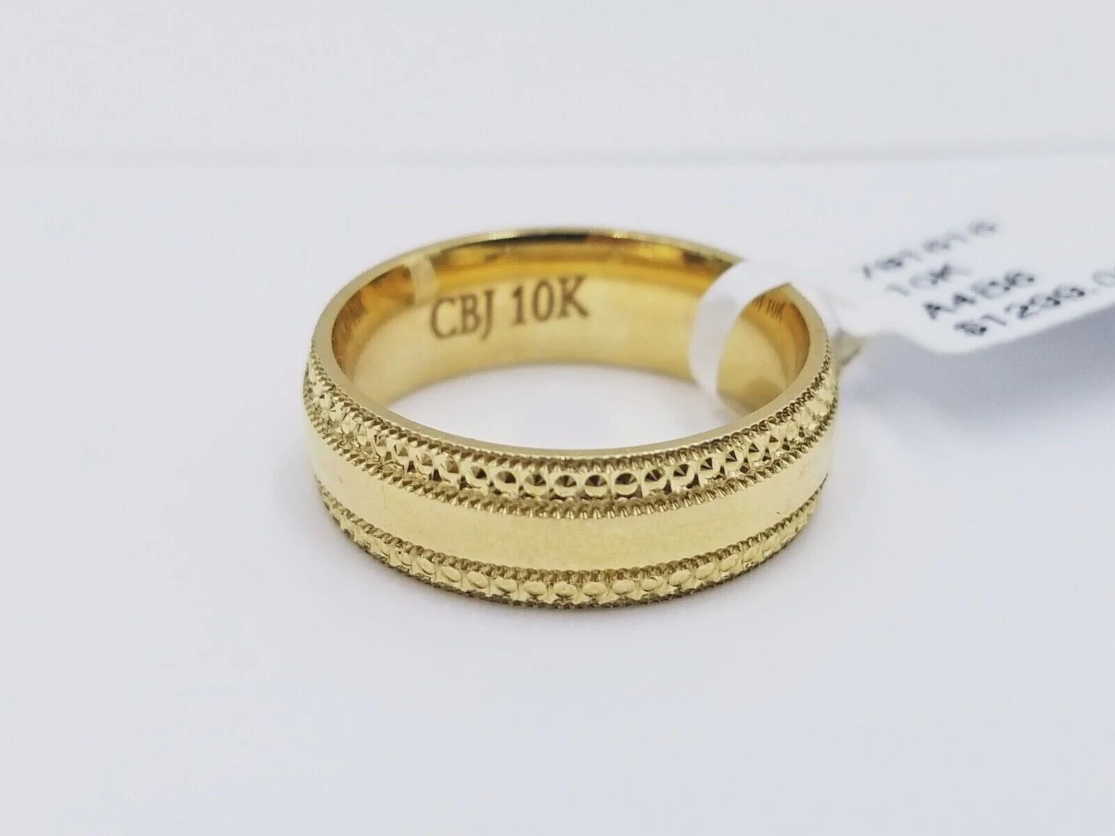 10k Yellow Gold Mens Band Engagement Wedding Ring Real 10kt gold Ring Sizes 6,7,8,9,10,11 & 12 - Image 3