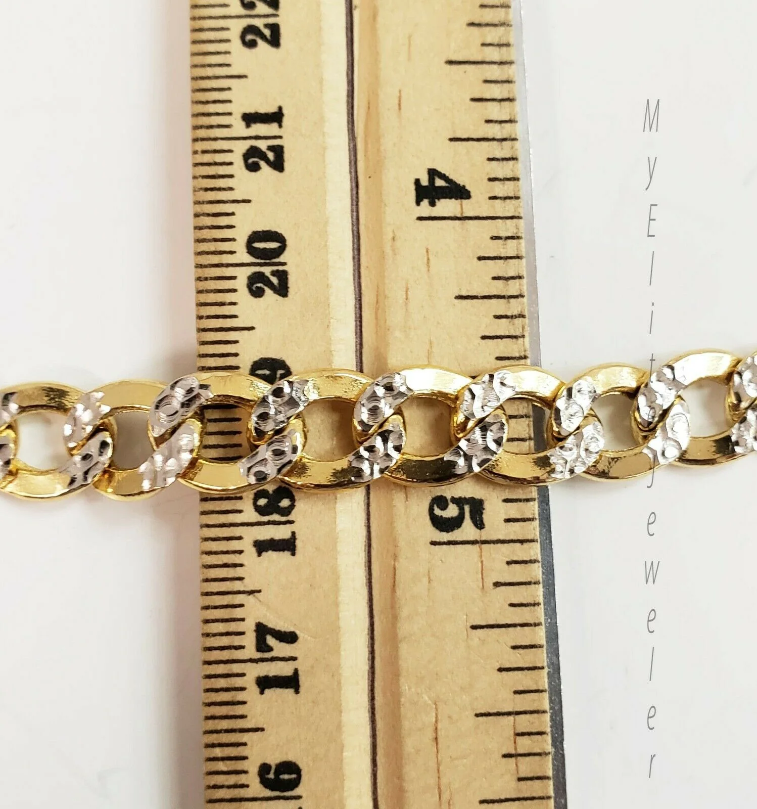 10k Yellow Gold Men's Diamond Cuts Cuban Link Bracelet 8.5 Inch 9mm Lobster Lock - Image 6
