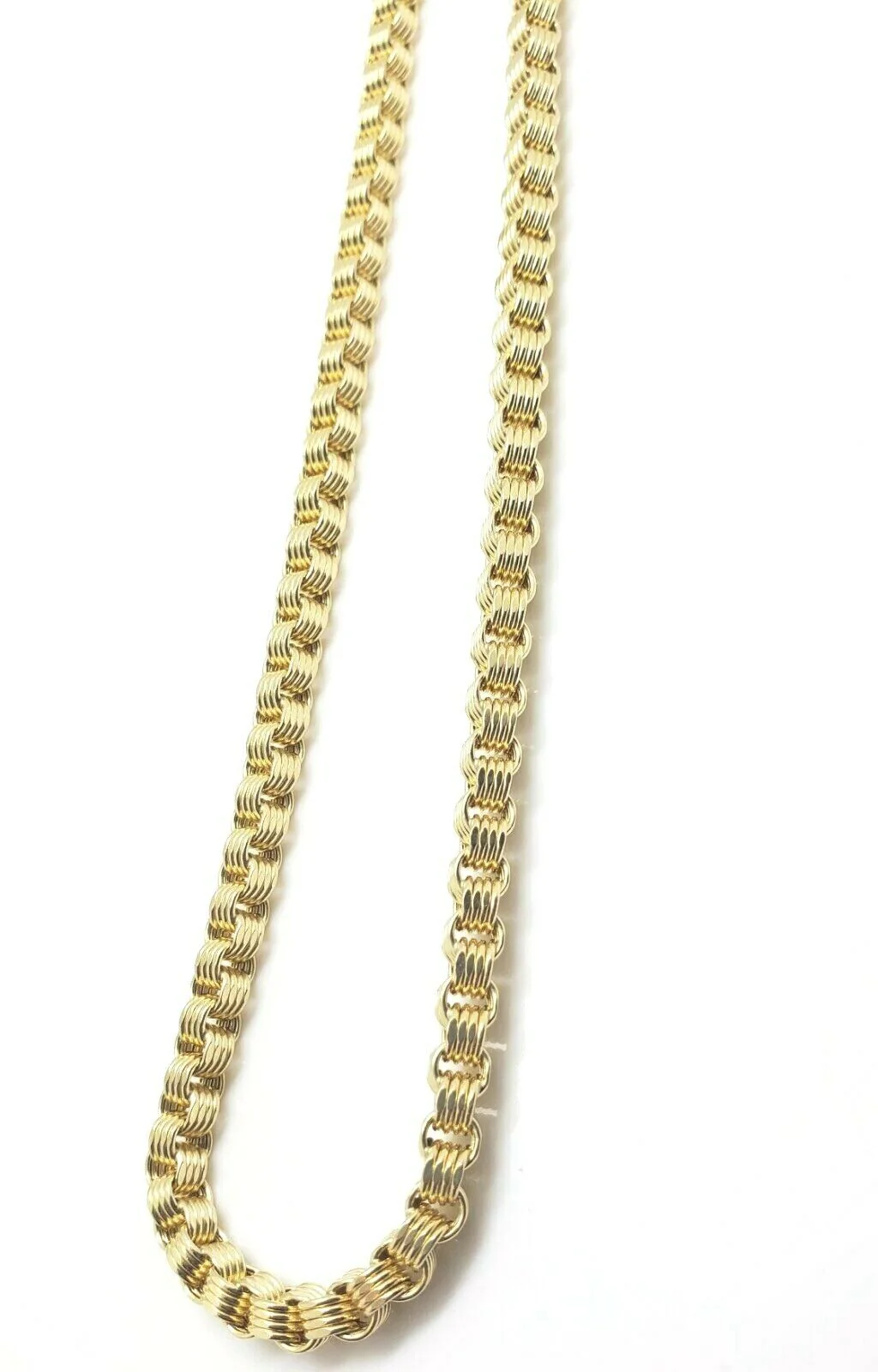 10k Yellow Gold Mens Necklace Byzantine Chain 5mm 18 Inch Choker Male REAL 10KT - Image 5