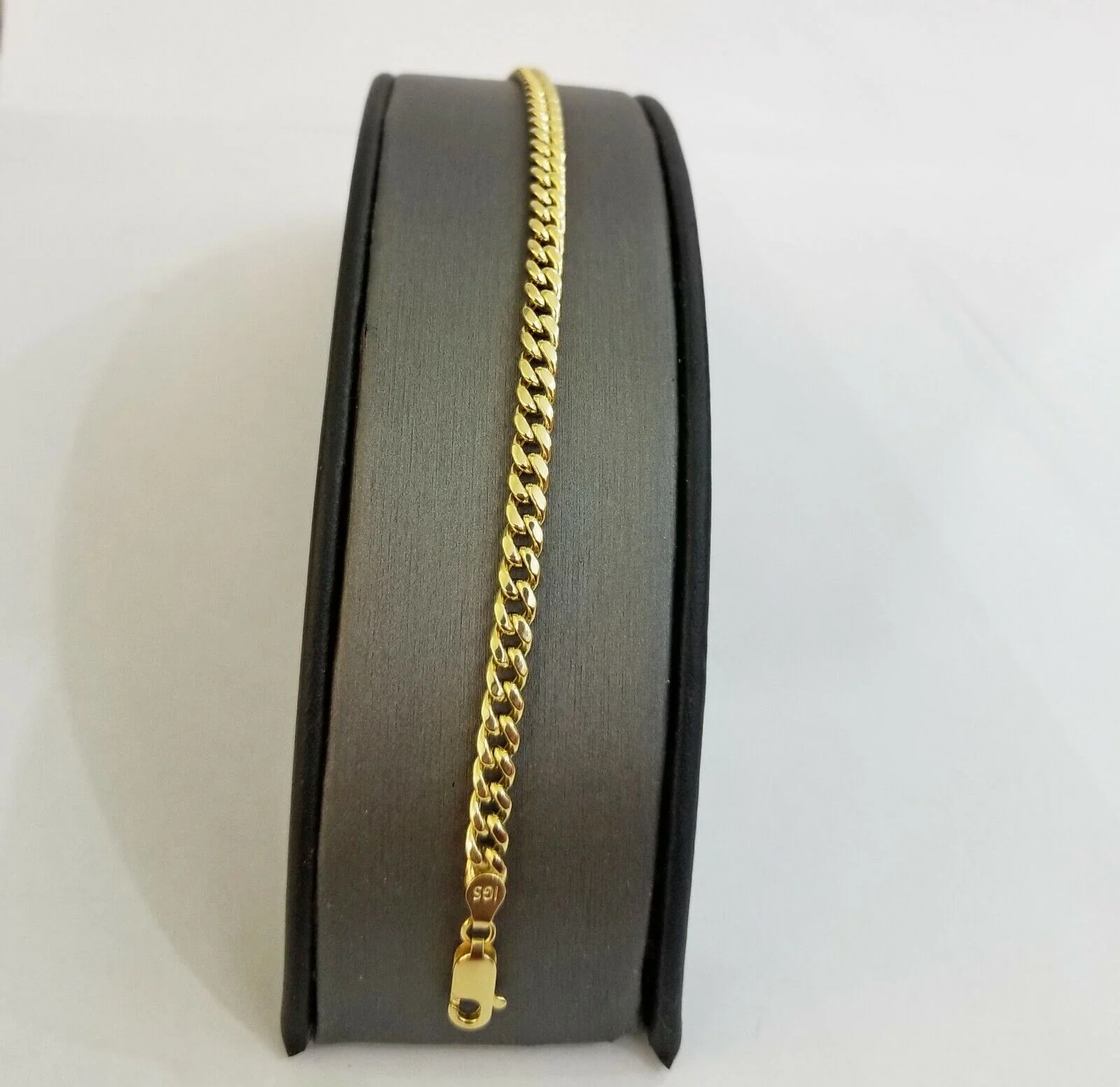 10k Yellow Gold Miami Cuban Bracelet 8inch 5mm lobster lock men women hand chain - Image 4