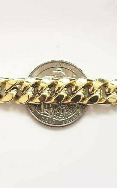 10K Yellow Gold Miami Cuban Bracelet 9MM 8" Inch Box Lock Link REAL 10KT Thick - Image 8
