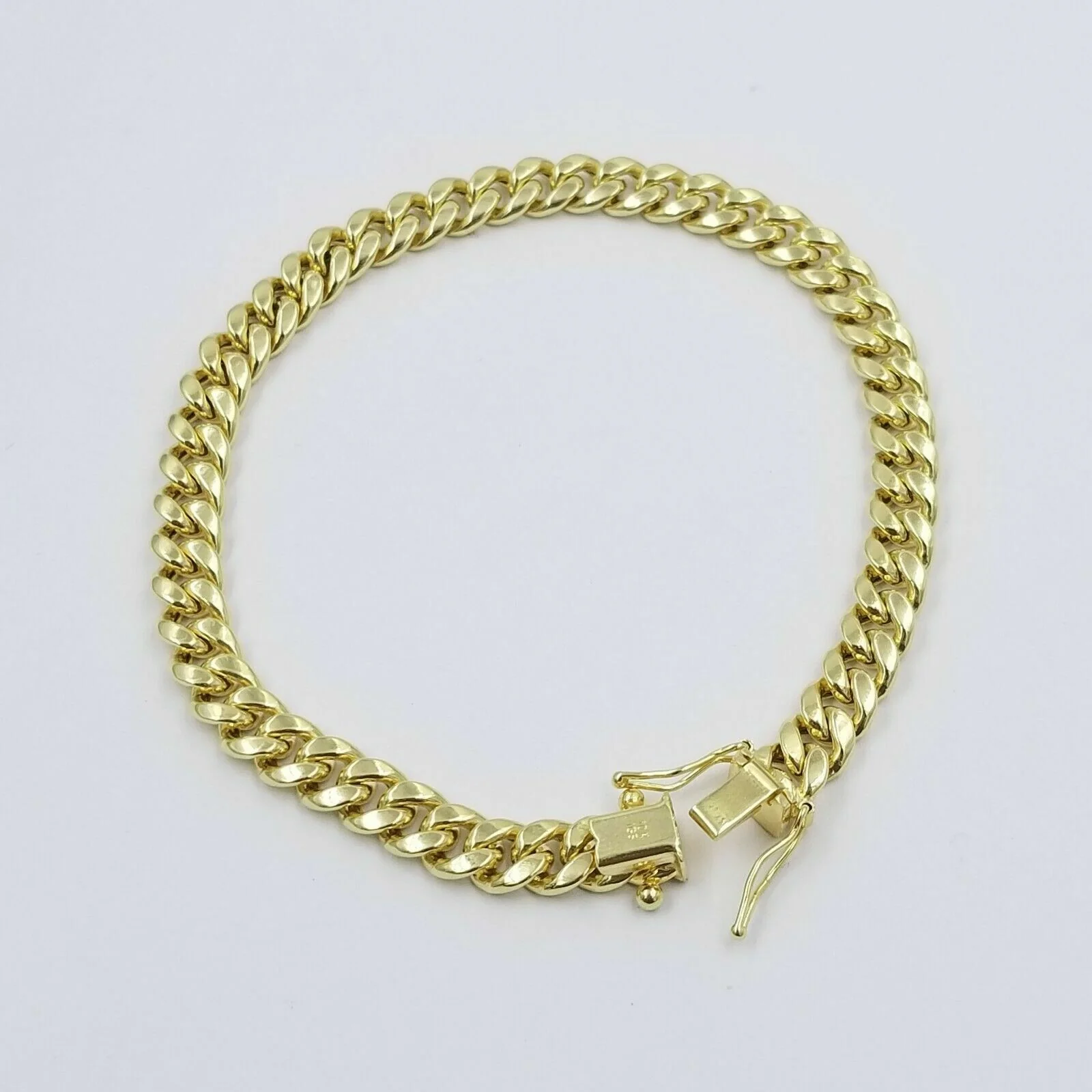 10k Yellow Gold Miami Cuban Bracelet Real 10kt Gold 6mm Link 7 inch Men Women - Image 2