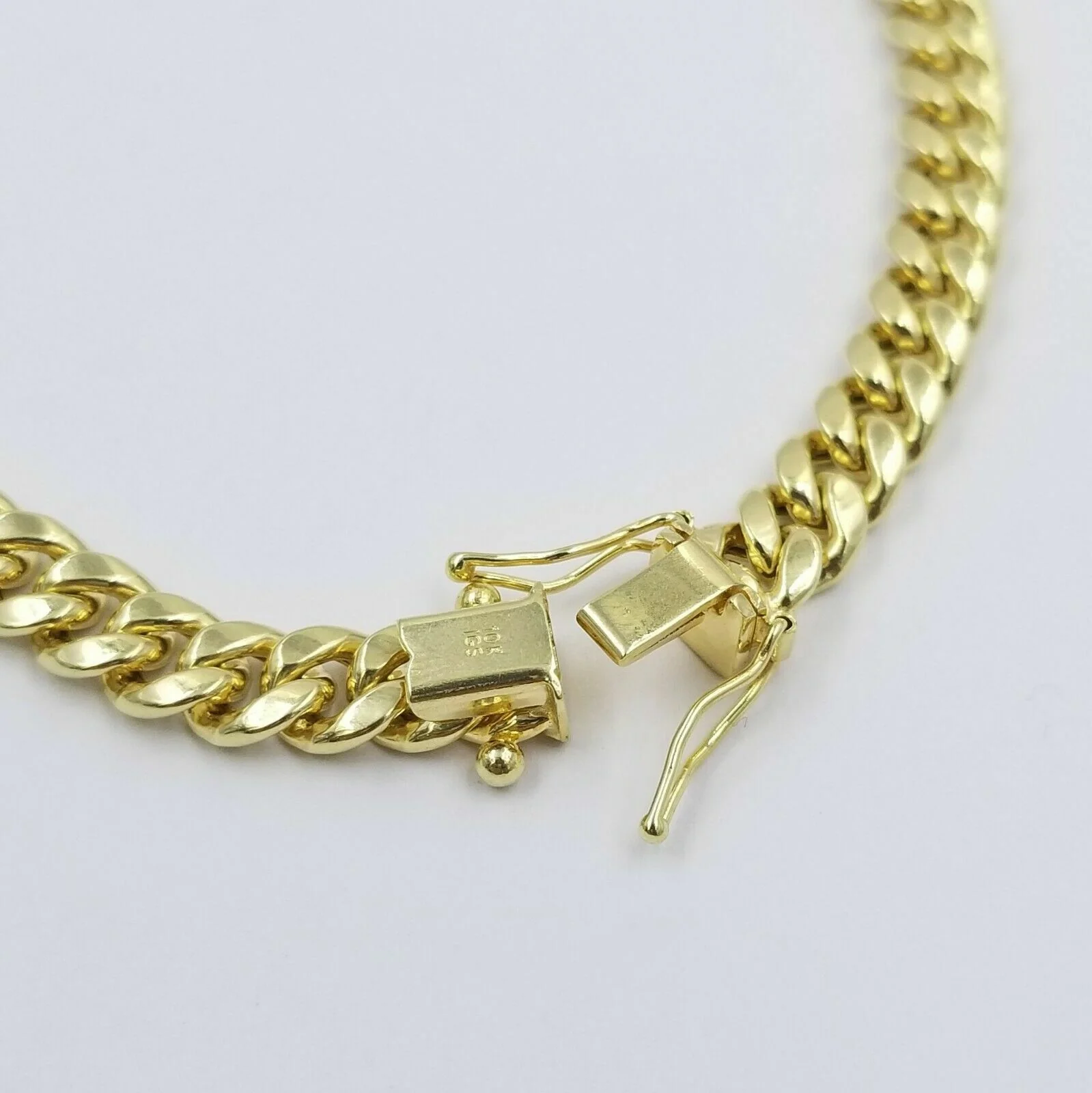 10k Yellow Gold Miami Cuban Bracelet Real 10kt Gold 6mm Link 7 inch Men Women - Image 6