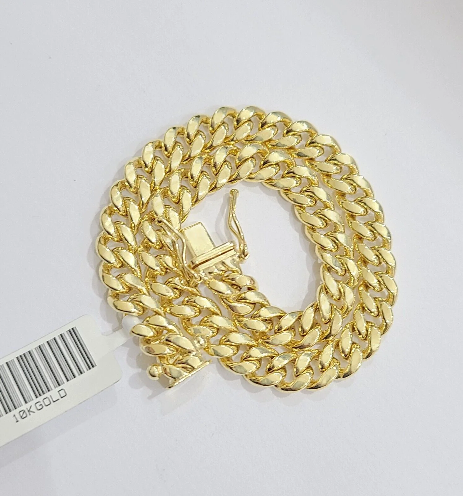 10k Yellow Gold Miami Cuban Link Bracelet 7" inch 6mm Real 10kt Kids and Ladies - Image 3