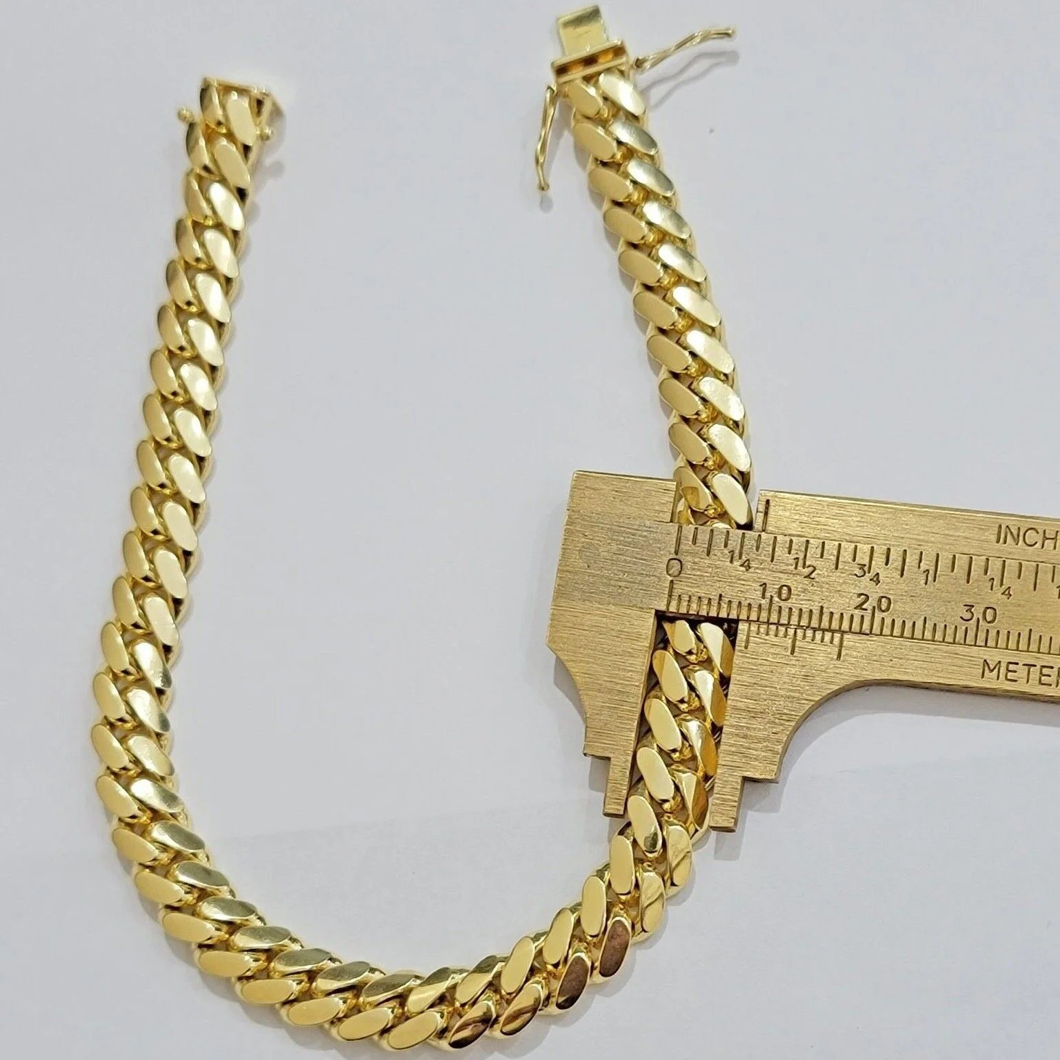 10k Yellow Gold Miami Cuban Link Bracelet 8.5mm  9" Inch Box Clasp, REAL SOLID - Image 10