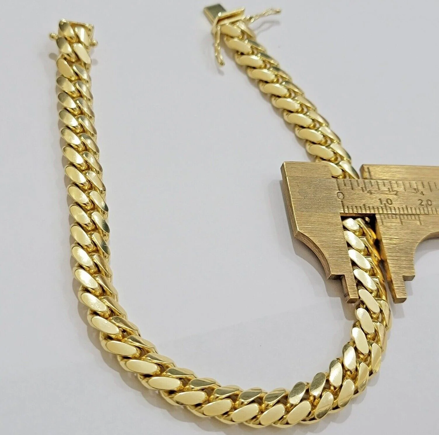 10k Yellow Gold Miami Cuban Link Bracelet 8.5mm  9" Inch Box Clasp, REAL SOLID - Image 7