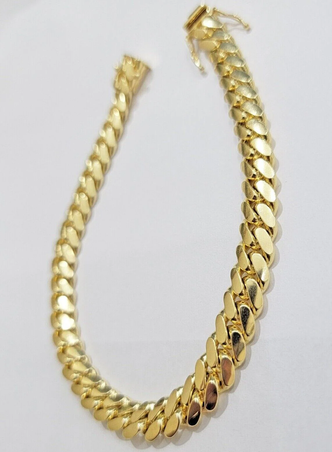 10k Yellow Gold Miami Cuban Link Bracelet 8.5mm  9" Inch Box Clasp, REAL SOLID - Image 8