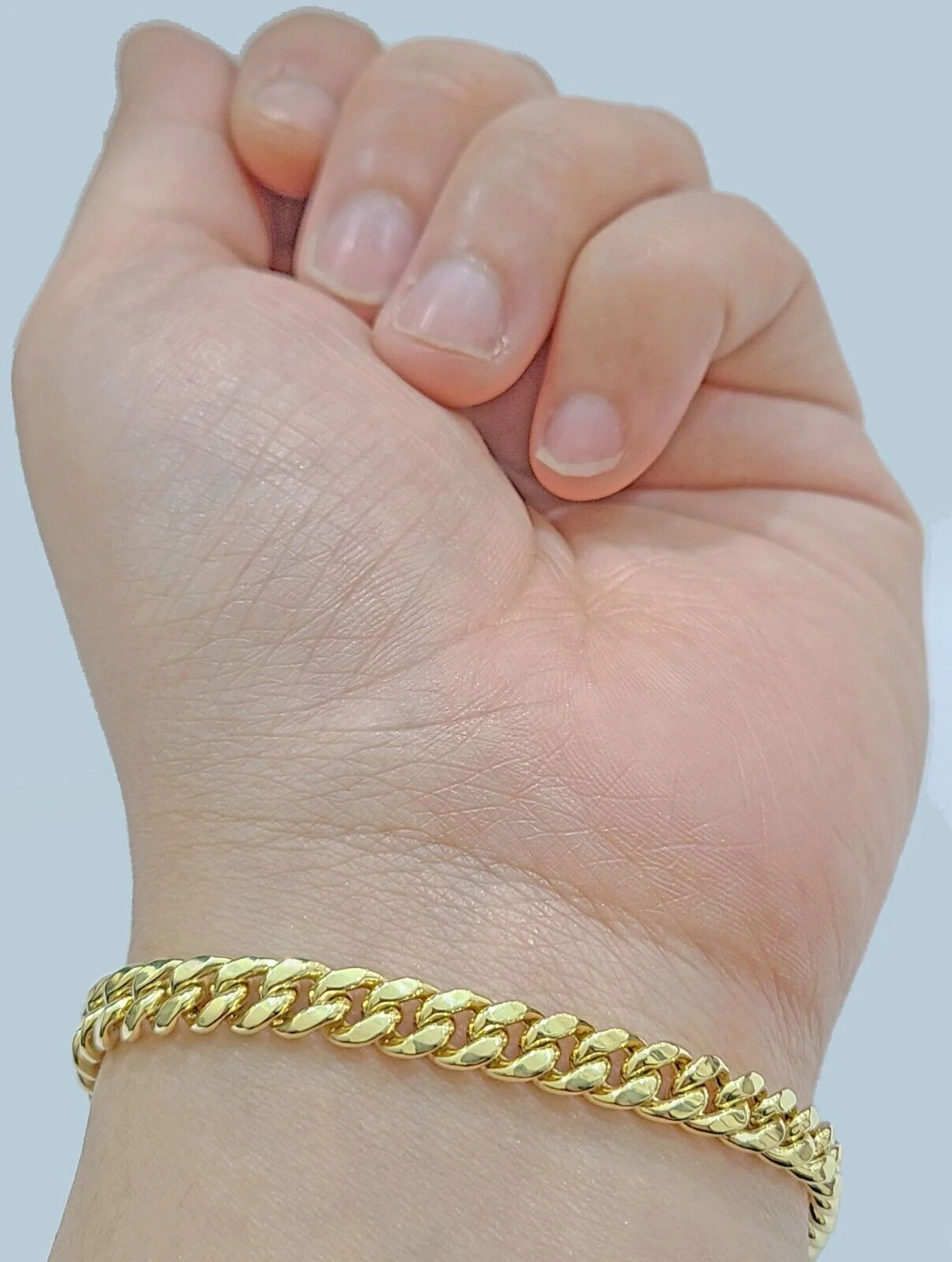 10k Yellow Gold Miami Cuban Link Bracelet 9.5" inch 7mm Real 10kt Box Lock Men - Image 10