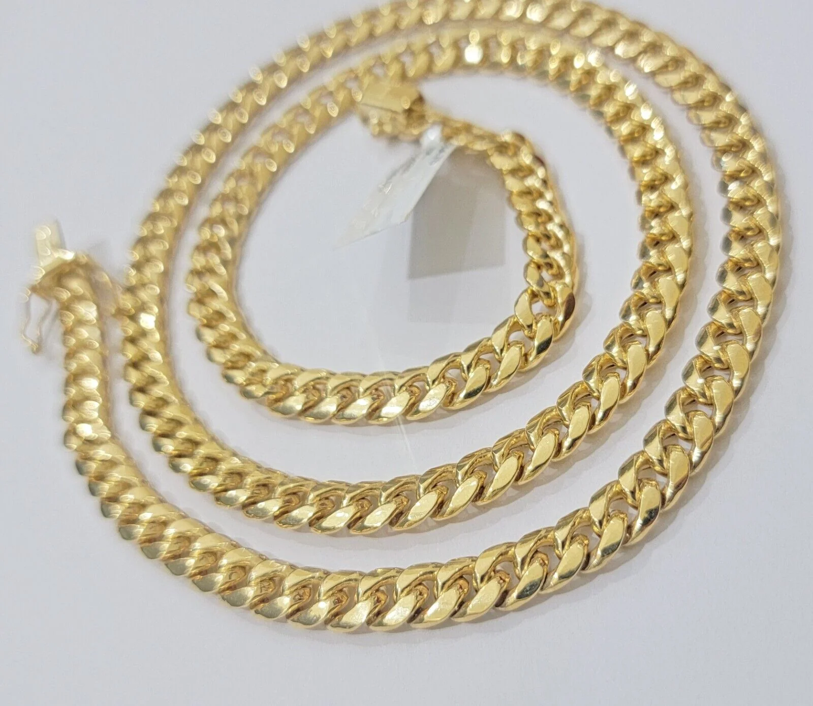 10k Yellow Gold Miami Cuban Link Chain Box Necklace 6mm 20-24 Inch Real - Image 6