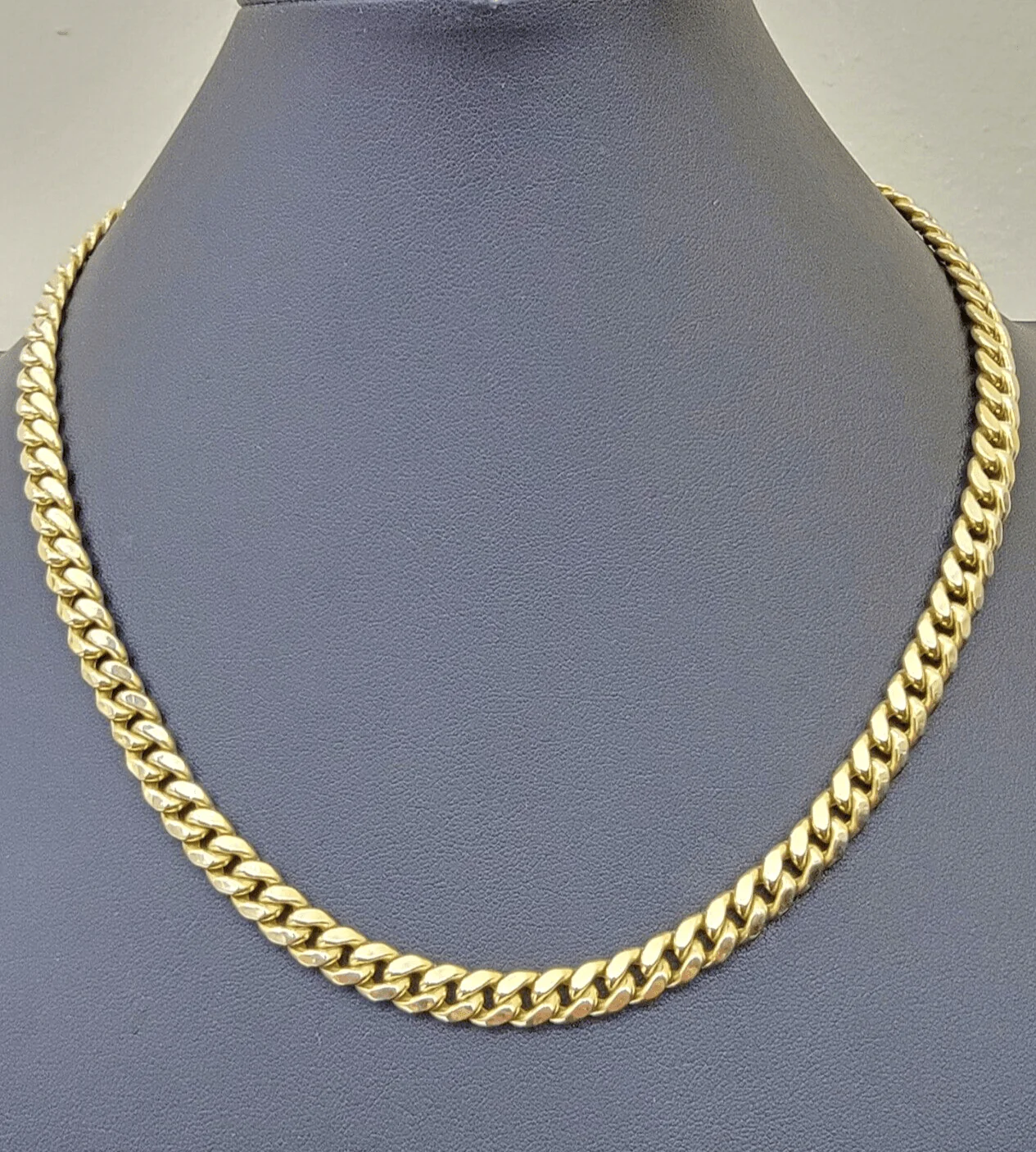 10k Yellow Gold Miami Cuban Link Chain Necklace 8mm 24'' Real 10kt Box Lock - Image 2