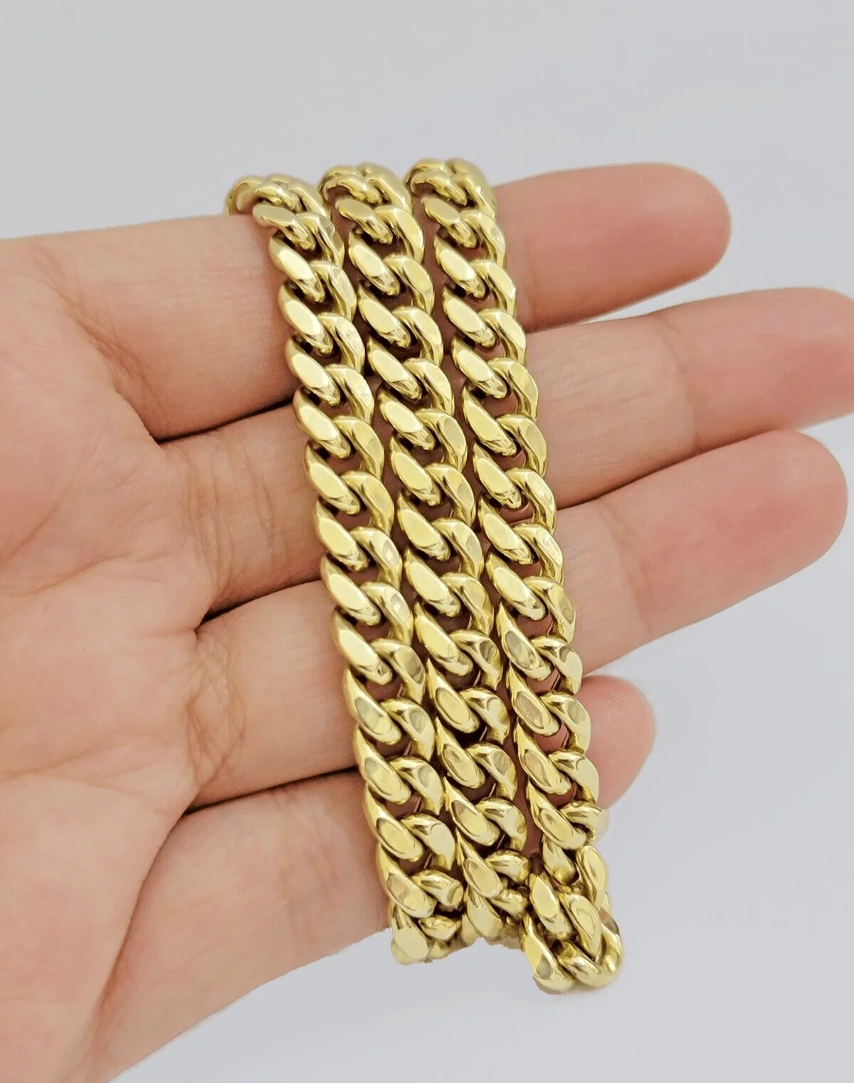 10k Yellow Gold Miami Cuban Link Chain Necklace 8mm 24'' Real 10kt Box Lock - Image 3