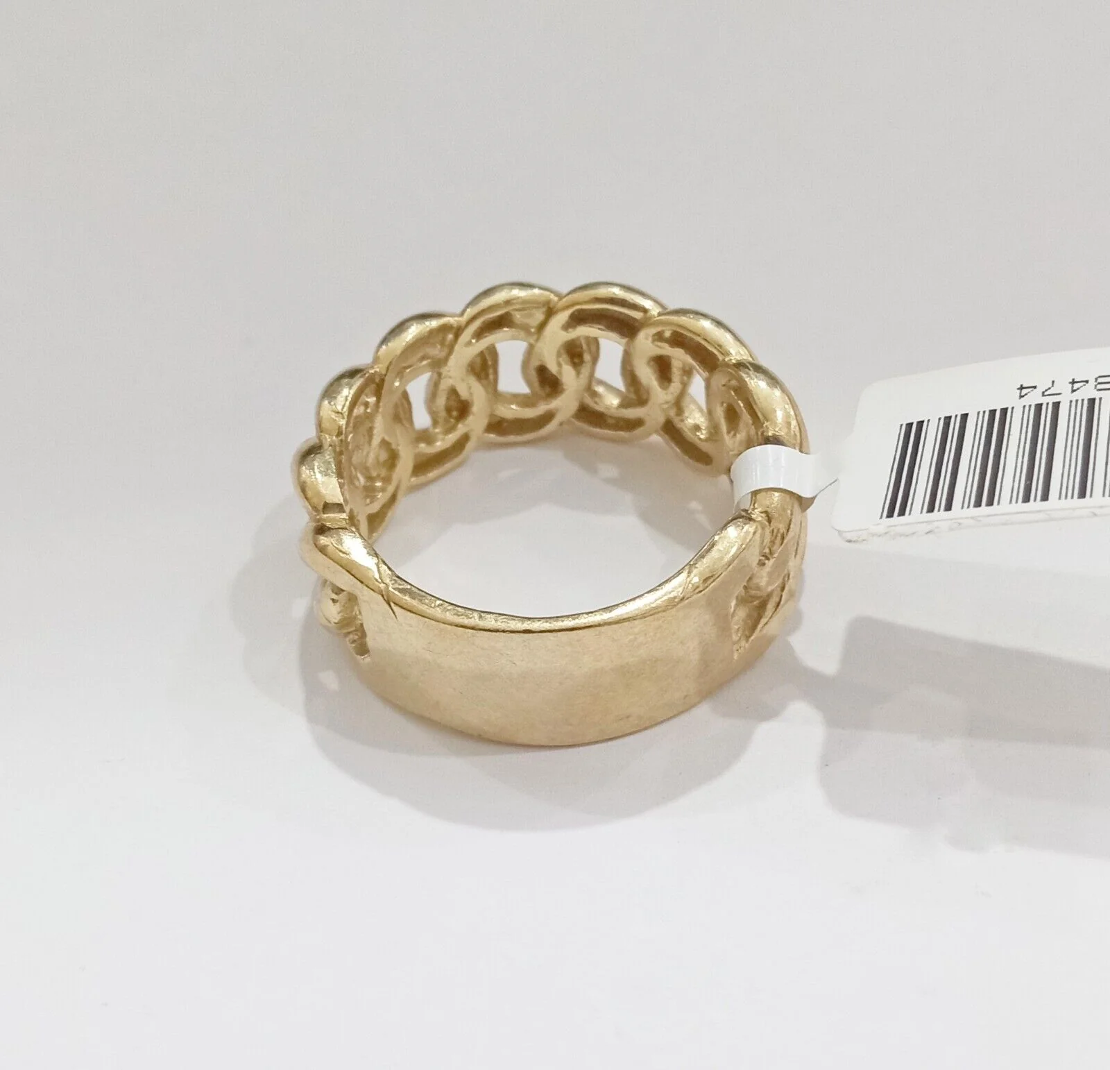 10k Yellow Gold Miami Cuban Link Ring Band Ring Sizes 6,7,8,9,10,11 & 12 - Image 5