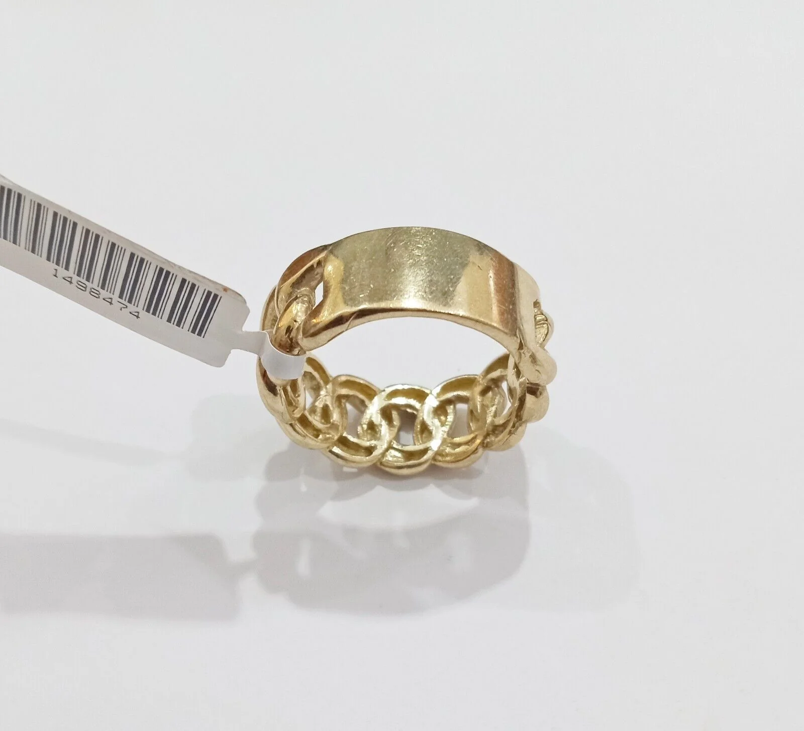 10k Yellow Gold Miami Cuban Link Ring Band Ring Sizes 6,7,8,9,10,11 & 12 - Image 6