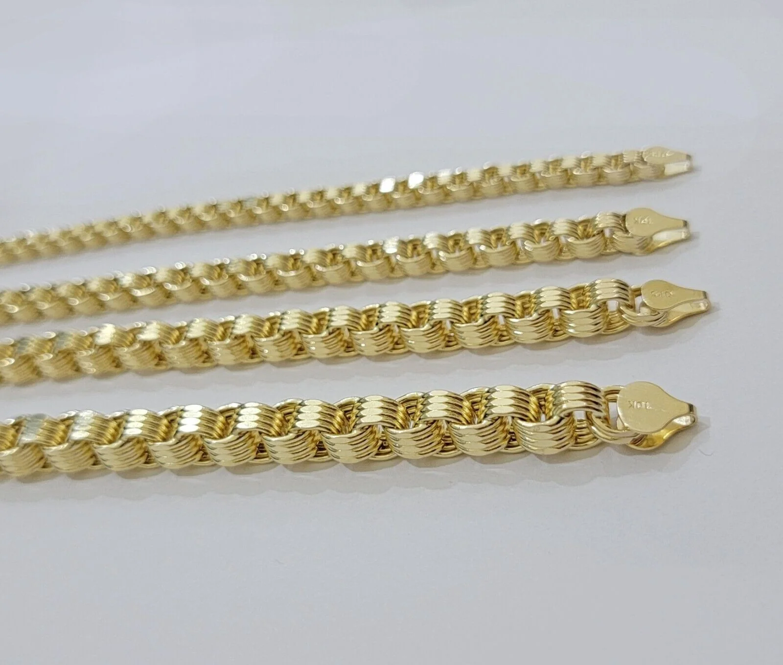 10k Yellow Gold Necklace Box Byzantine Chain 4mm 5mm 6mm 7mm 18 in- 30 in REAL - Image 5