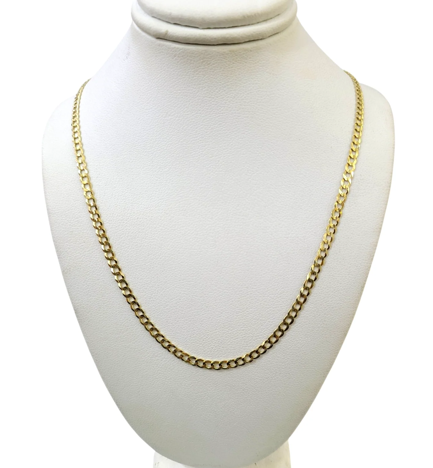 10k Yellow Gold Necklace Cuban Curb Chain 3mm 18"-28" inch 10kt - Image 2