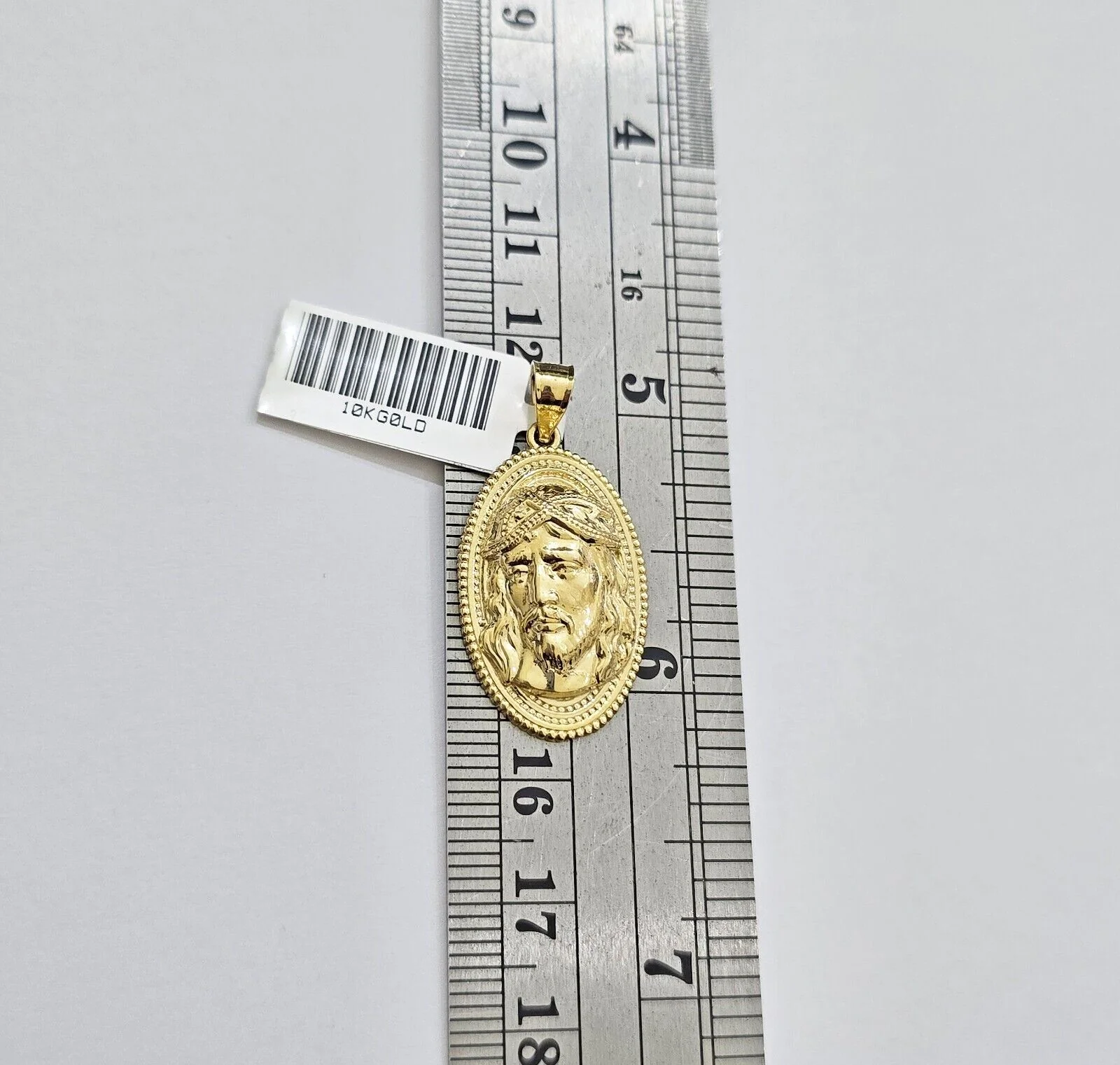10k Yellow Gold Pendant Jesus Head Face Charm REAL 10kt For Men Women - Image 3