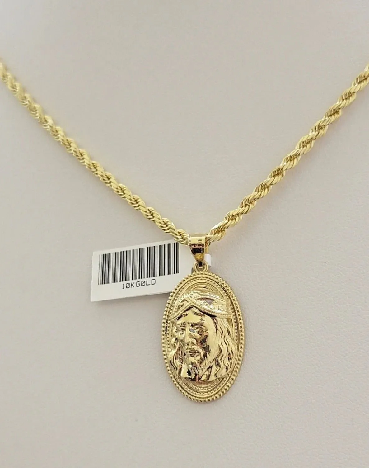 10k Yellow Gold Pendant Jesus Head Face Charm REAL 10kt For Men Women - Image 5