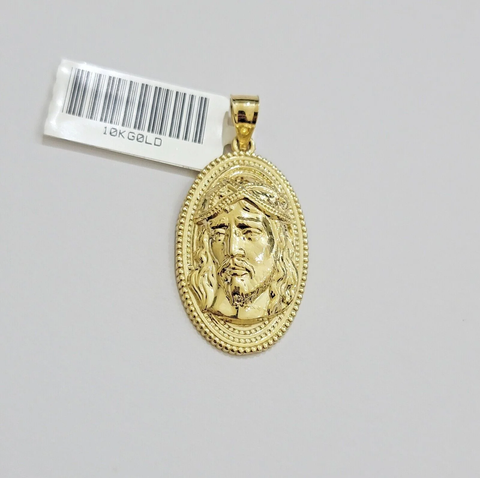 10k Yellow Gold Pendant Jesus Head Face Charm REAL 10kt For Men Women - Image 6