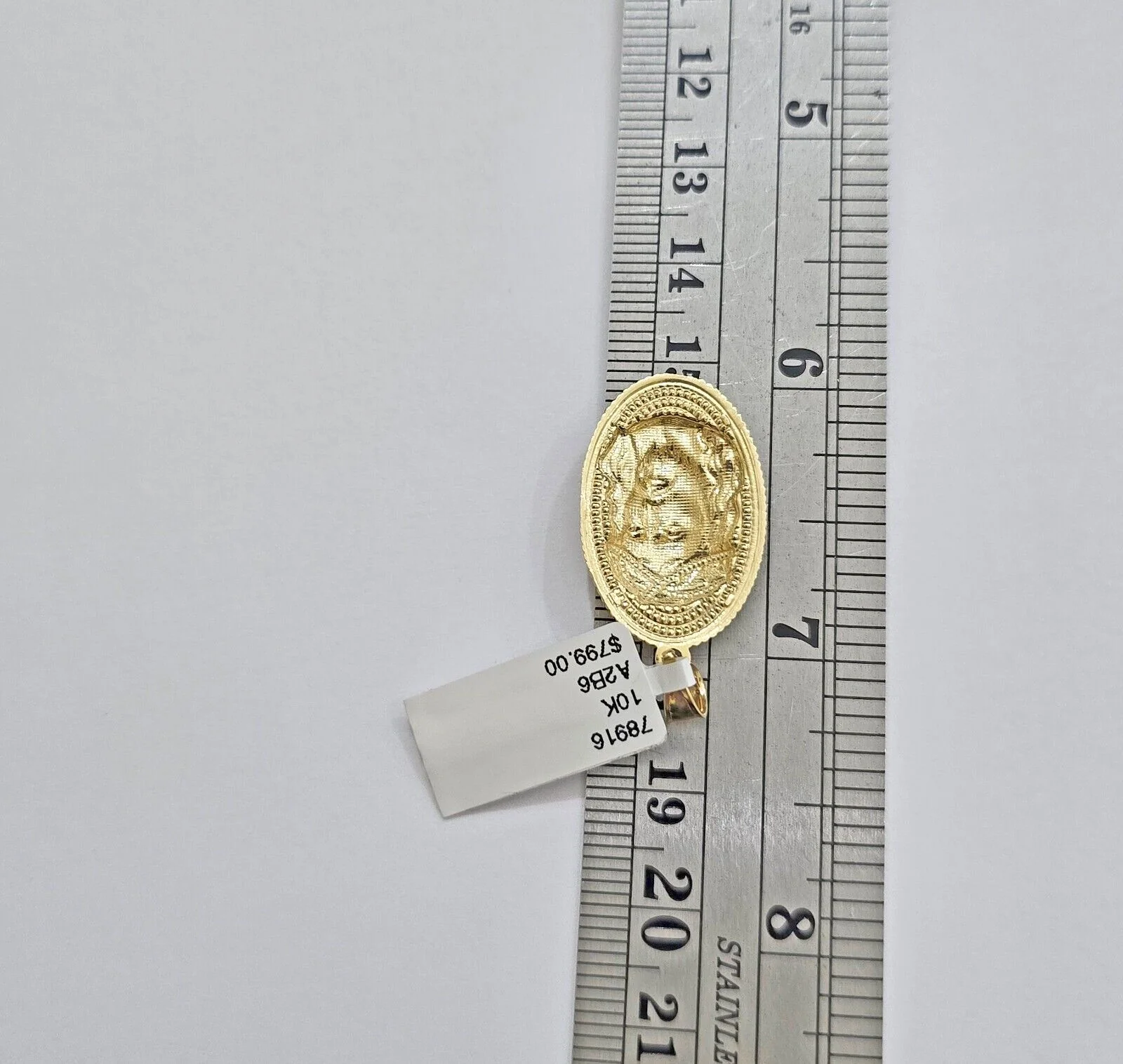 10k Yellow Gold Pendant Jesus Head Face Charm REAL 10kt For Men Women - Image 8