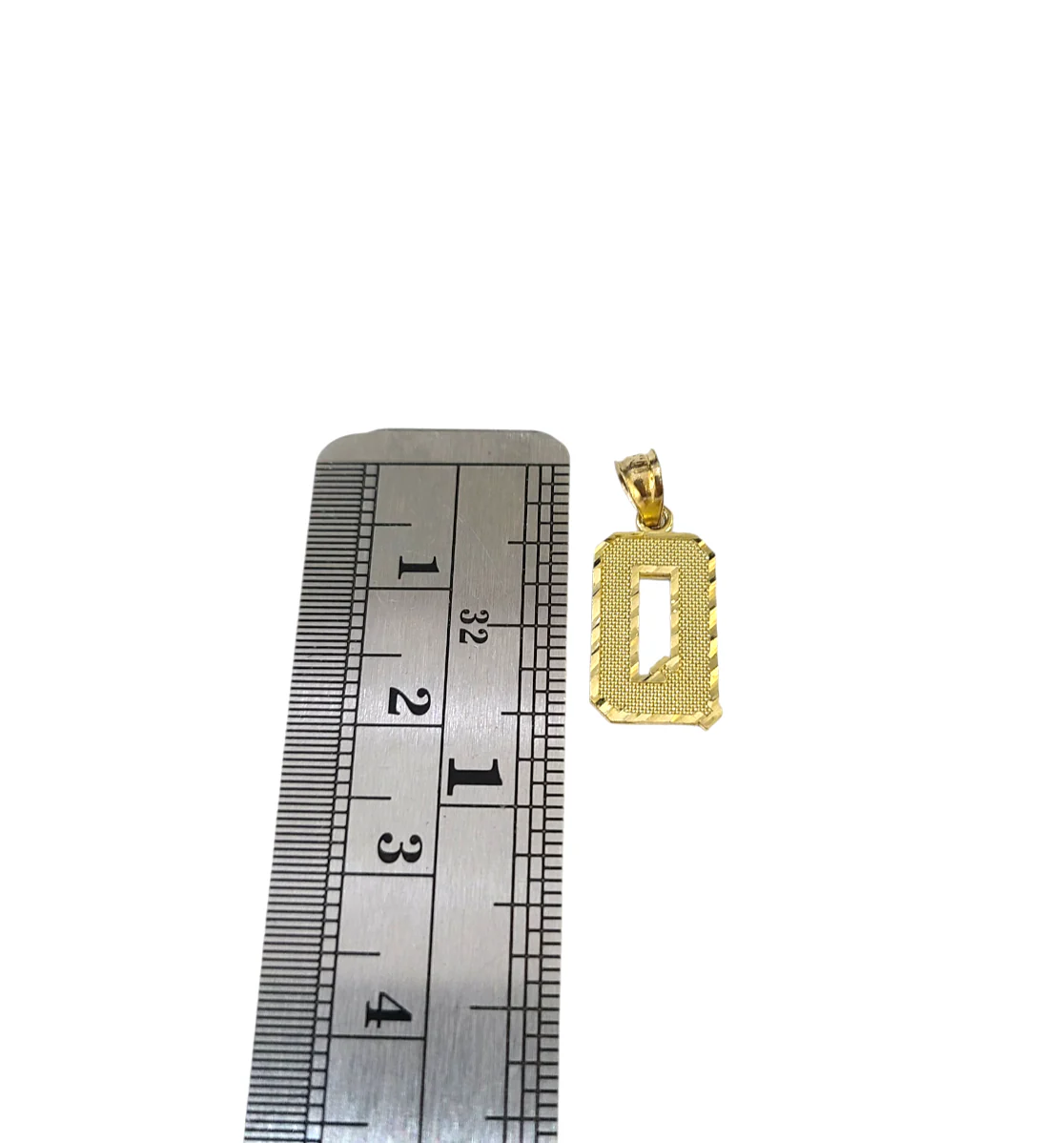 10K Yellow Gold Q Initial Charm Pendant Alphabet Real 10kt Men Women - Image 4