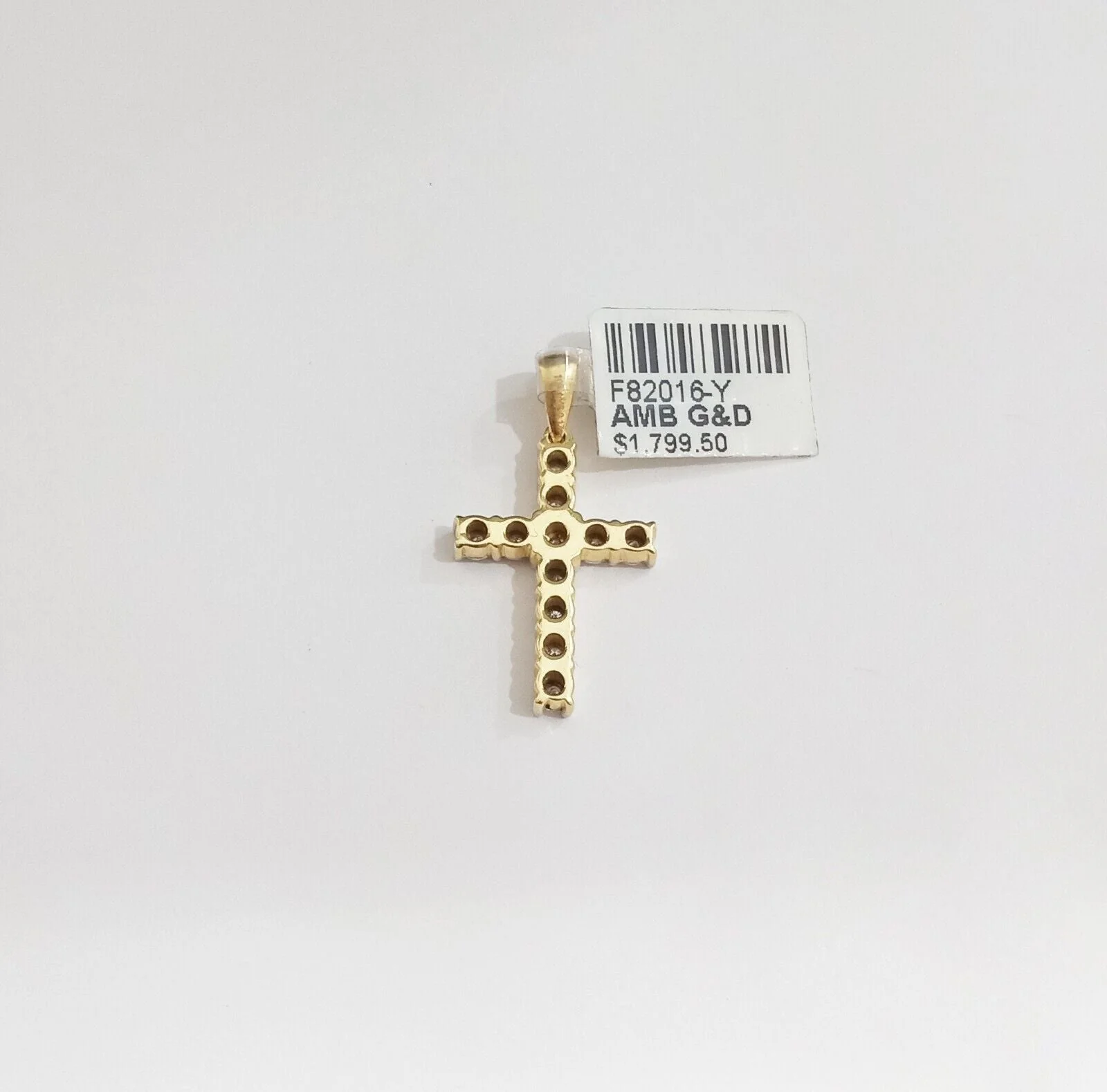 10k Yellow Gold Real Diamond Cross Charm Pendant Men Women - Image 6