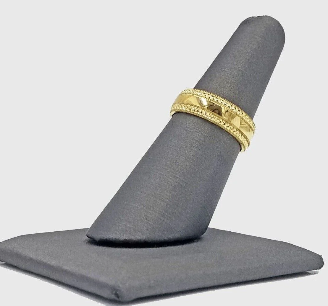 10k Yellow Gold Ring Band Men's Engagement Wedding Anniversary Real 10kt gold,  Ring Sizes 6,7,8,9,10,11 & 12 - Image 2