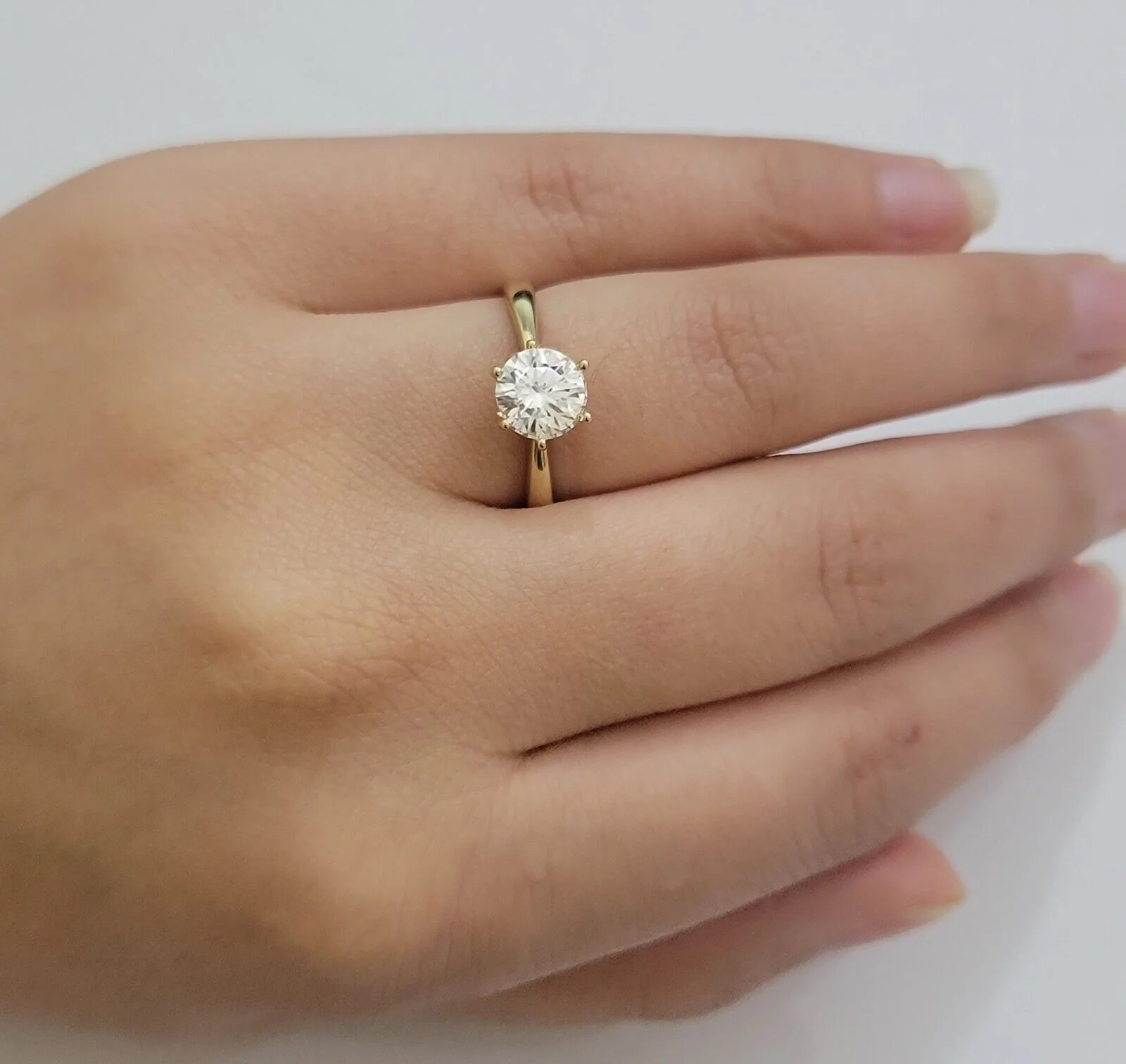 10k Yellow Gold Ring Ladies Solitaire Engagement Wedding Band REAL Ring Sizes 6,7,8,9,10,11 & 12 - Image 5