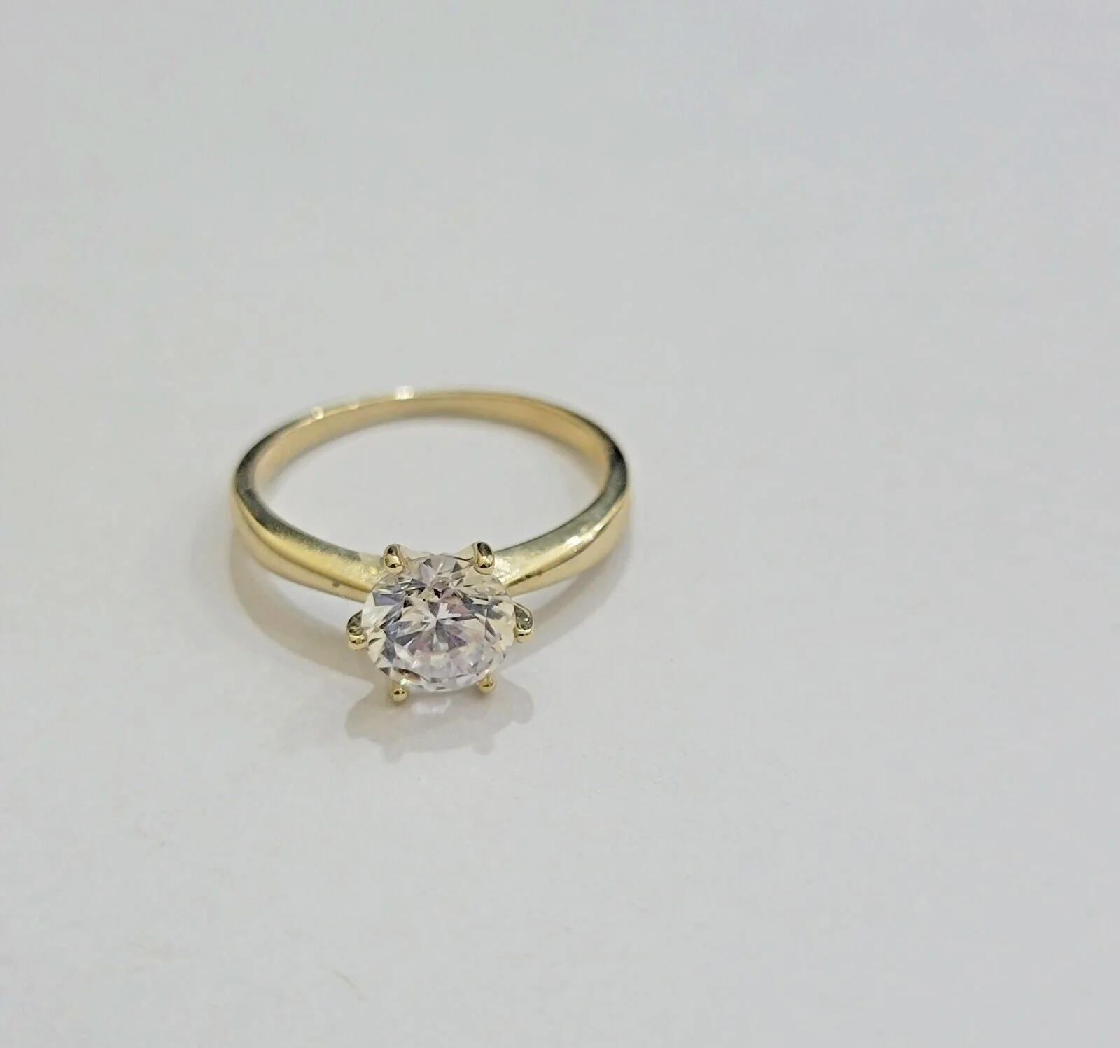 10k Yellow Gold Ring Ladies Solitaire Engagement Wedding Band REAL Ring Sizes 6,7,8,9,10,11 & 12 - Image 6