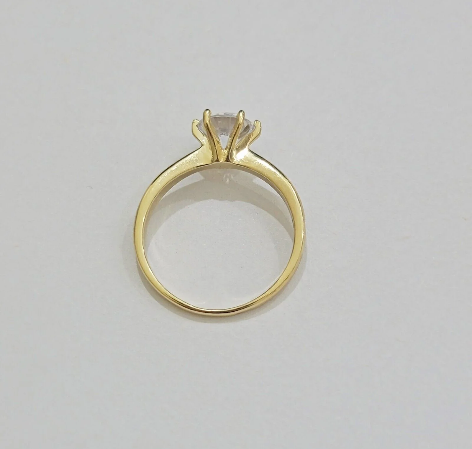 10k Yellow Gold Ring Ladies Solitaire Engagement Wedding Band REAL Ring Sizes 6,7,8,9,10,11 & 12 - Image 7