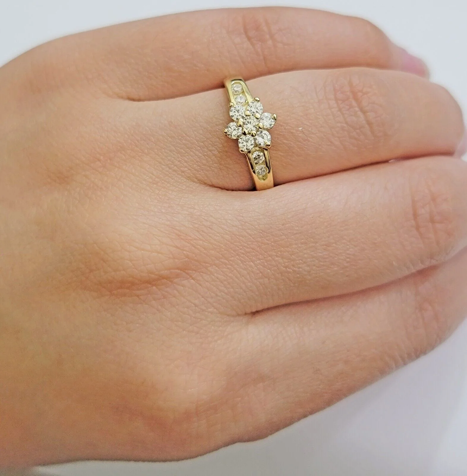 10k Yellow Gold Ring Ladies Wedding Band All Sizes Real 10kt Engagement Women - Image 4
