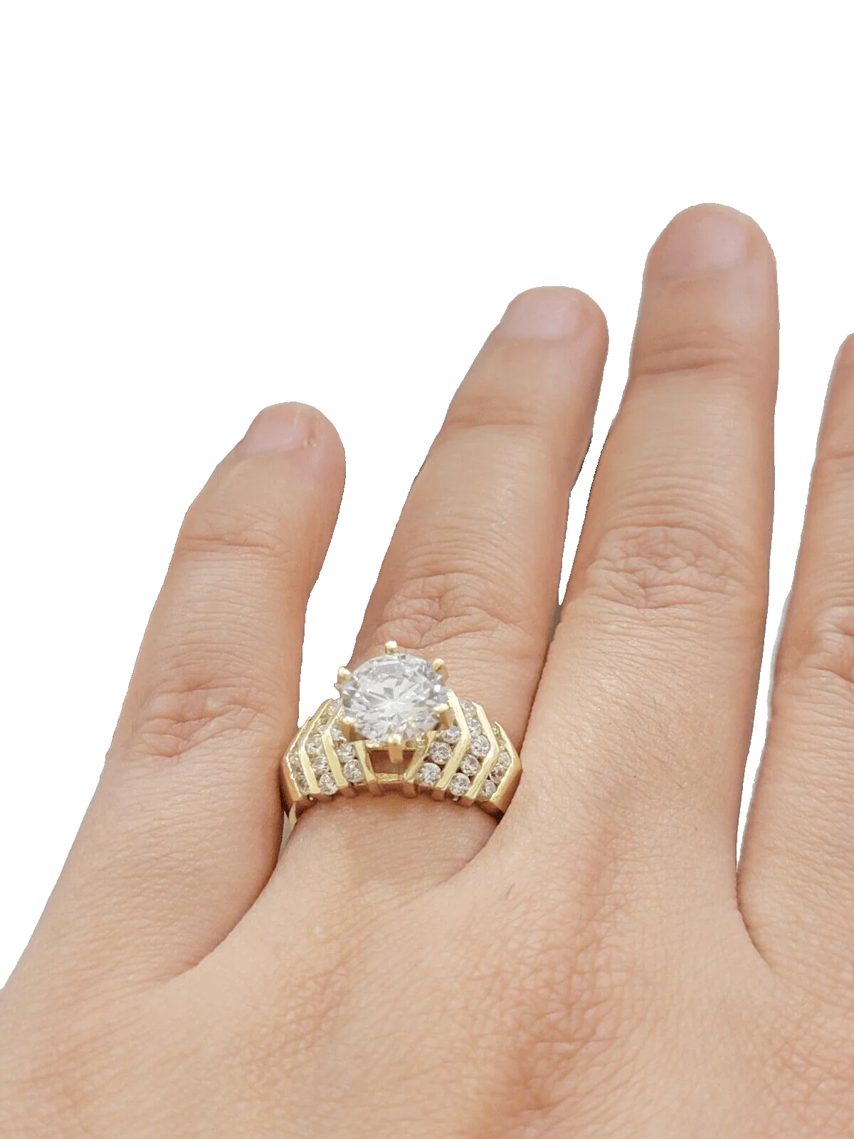 10k Yellow Gold Ring Ladies Wedding Band All Sizes Real 10kt SALE Engagement Women - Image 2