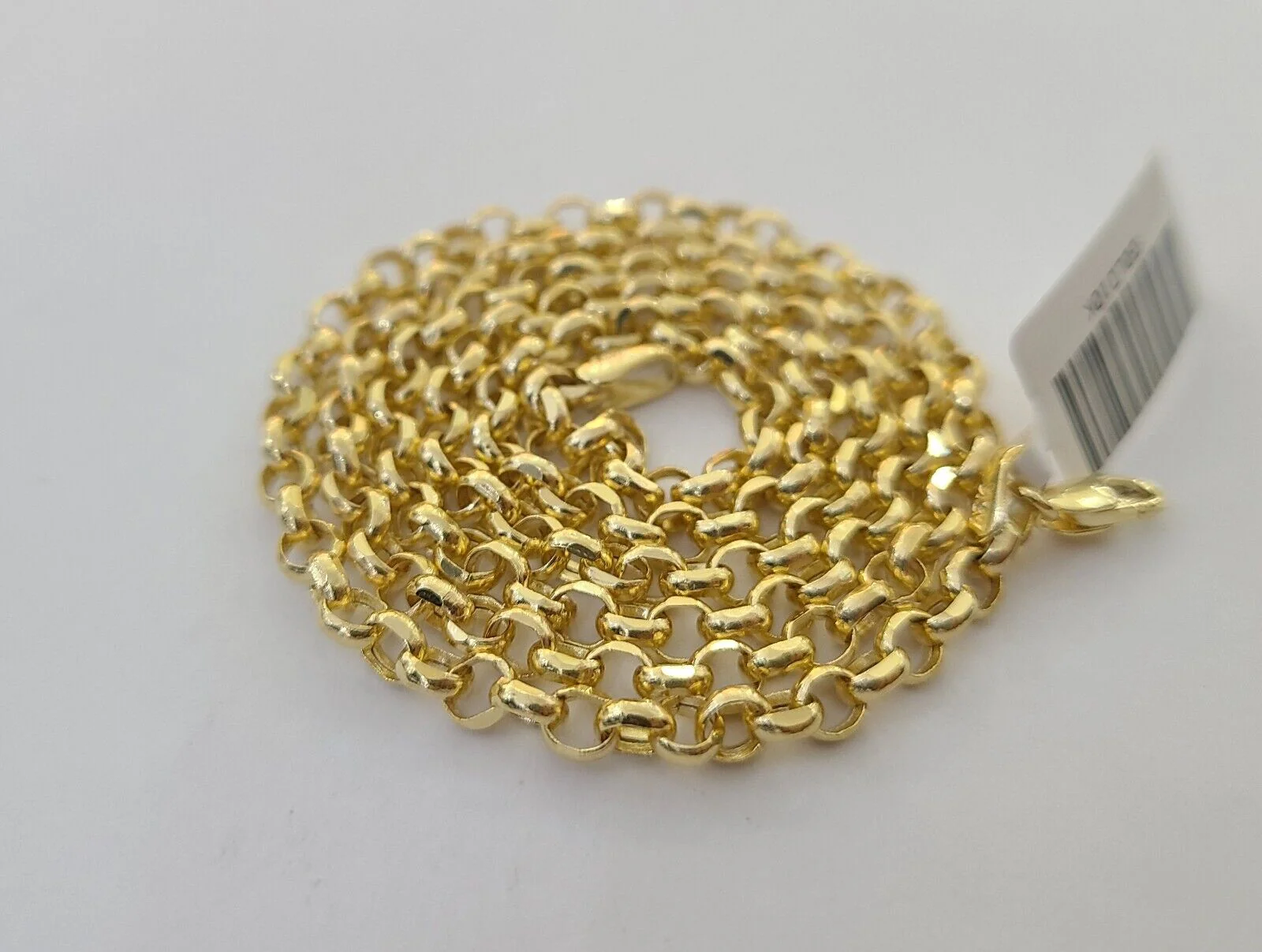 10k Yellow Gold Rolo Chain Bracelet 8 Inch 5mm Link Necklace Chain 22" Inch - Image 6
