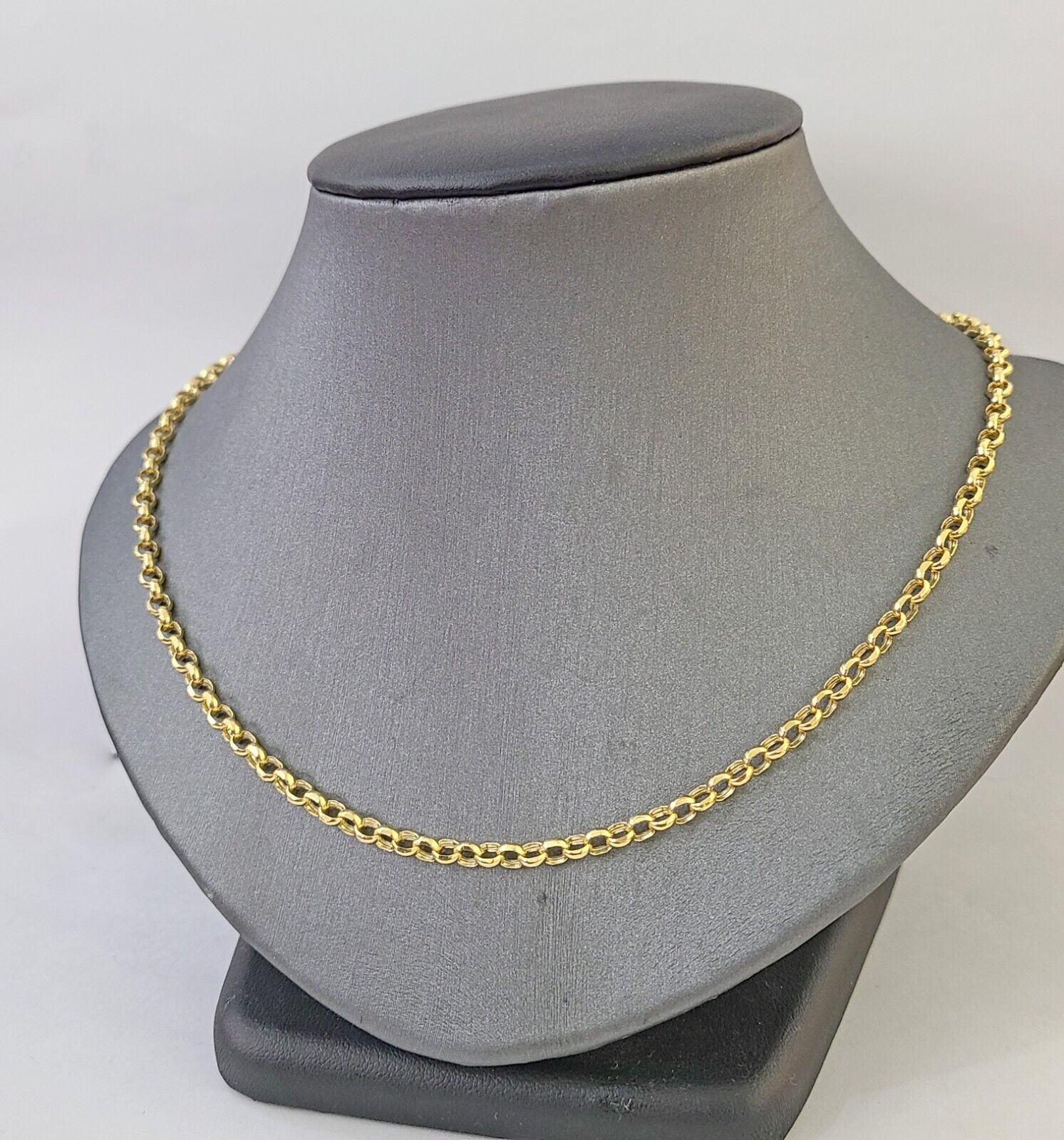 10k Yellow Gold Rolo Chain Bracelet 8 Inch 5mm Link Necklace Chain 22" Inch - Image 9