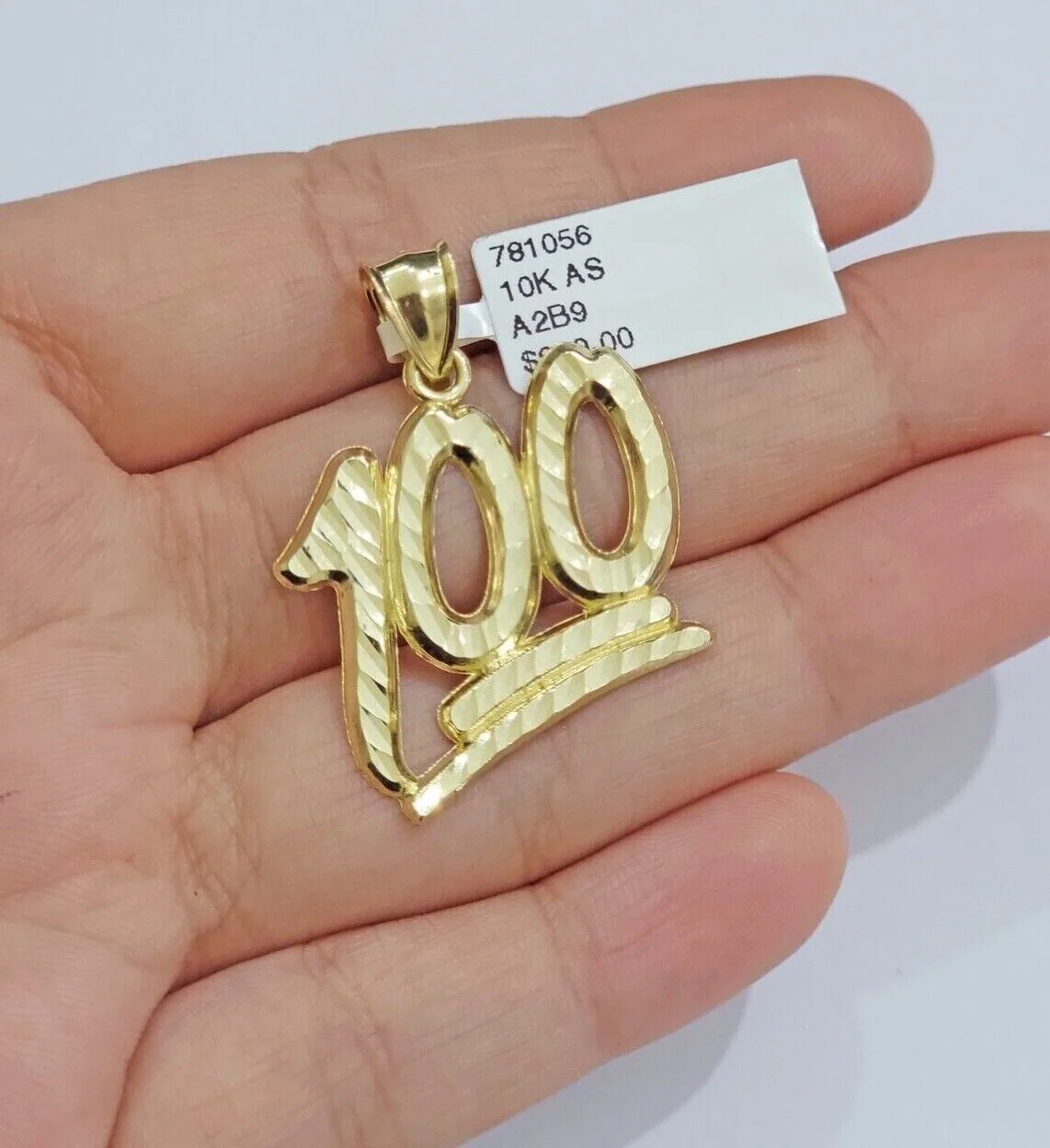 10k Yellow Gold Rope Chain 100 Charm Pendant Set 18"-28 Inch 3mm Necklace REAL - Image 10
