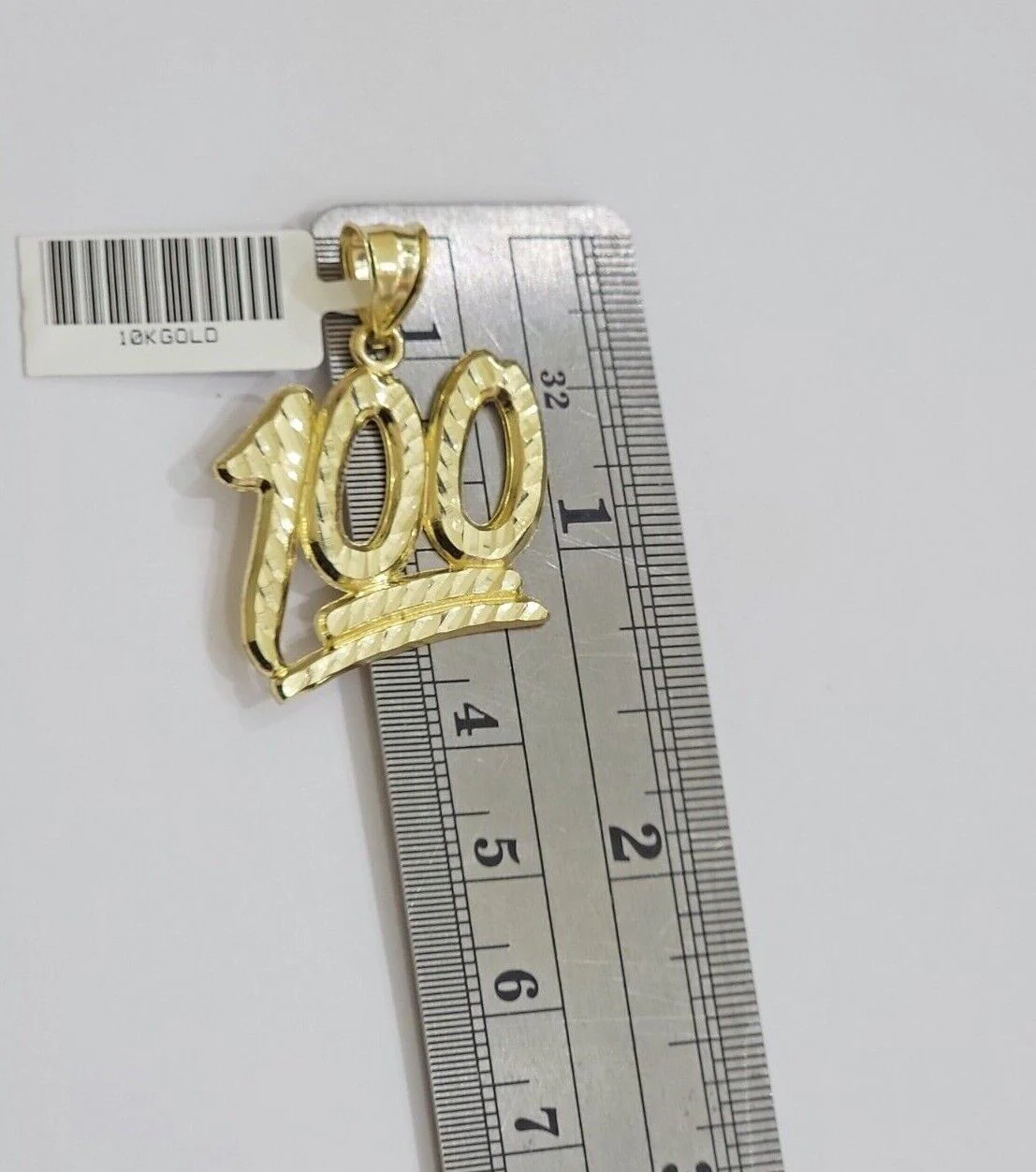 10k Yellow Gold Rope Chain 100 Charm Pendant Set 22 Inch 3mm Necklace REAL SALE - Image 11