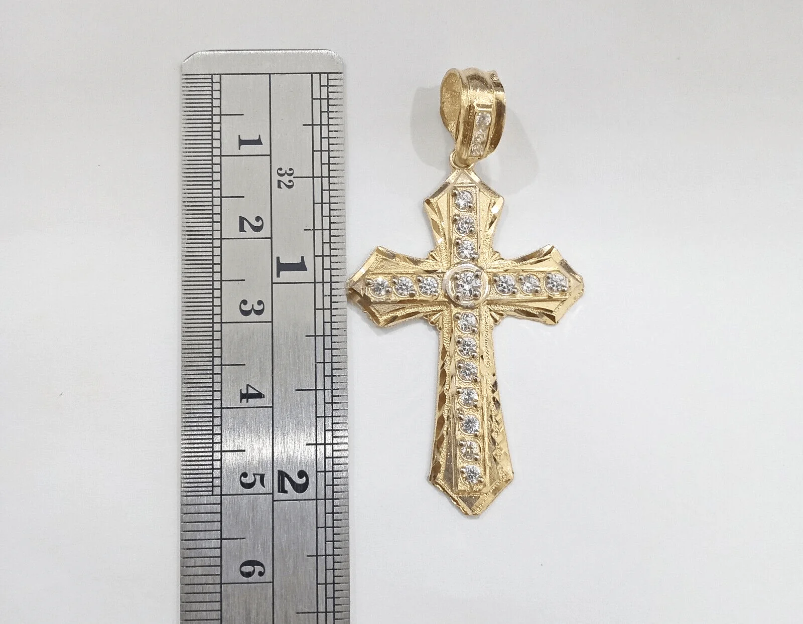 10k Yellow Gold Rope Chain 26" 5mm Necklace Cross Charm Pendant Set REAL 10k Men - Image 4