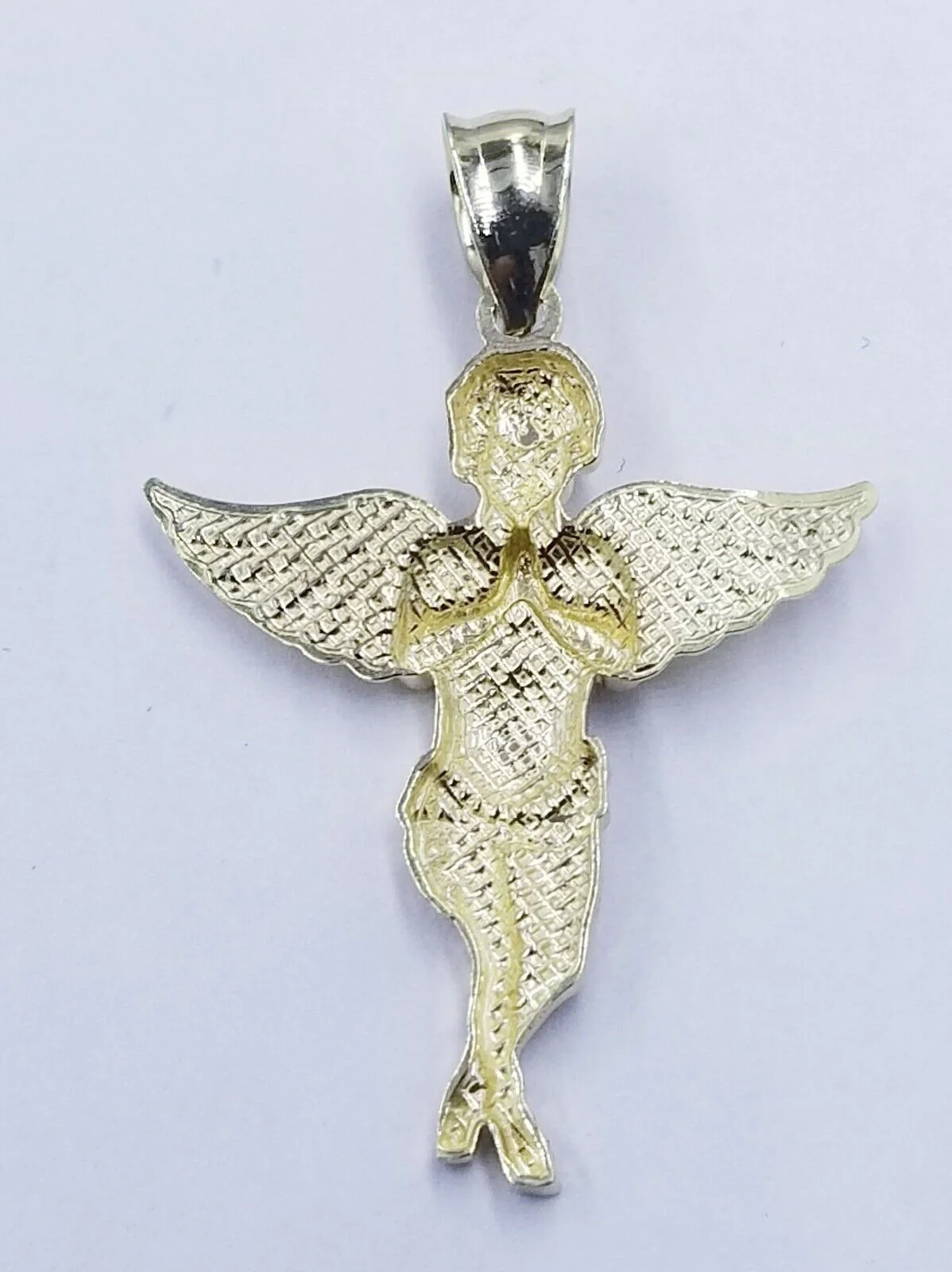 10k Yellow Gold Rope Chain, Angel Charm Pendant Necklace Set 18"- 28" Real 10kt - Image 4