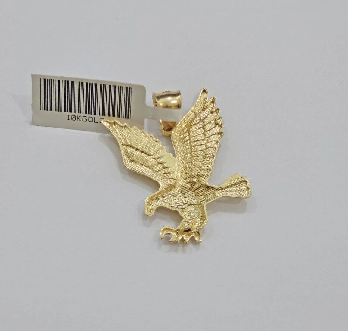 10k Yellow Gold Rope Chain Eagle Charm Pendant Set 18"-28 Inch 3mm Necklace REAL - Image 2