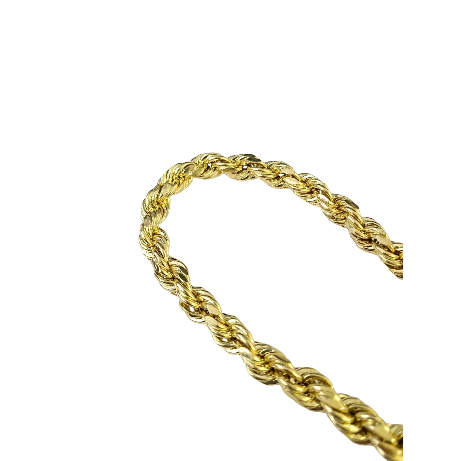 10k Yellow Gold Rope Chain Necklace 10mm 20-30 Inch Diamond Cuts Men's 10kt - Image 6