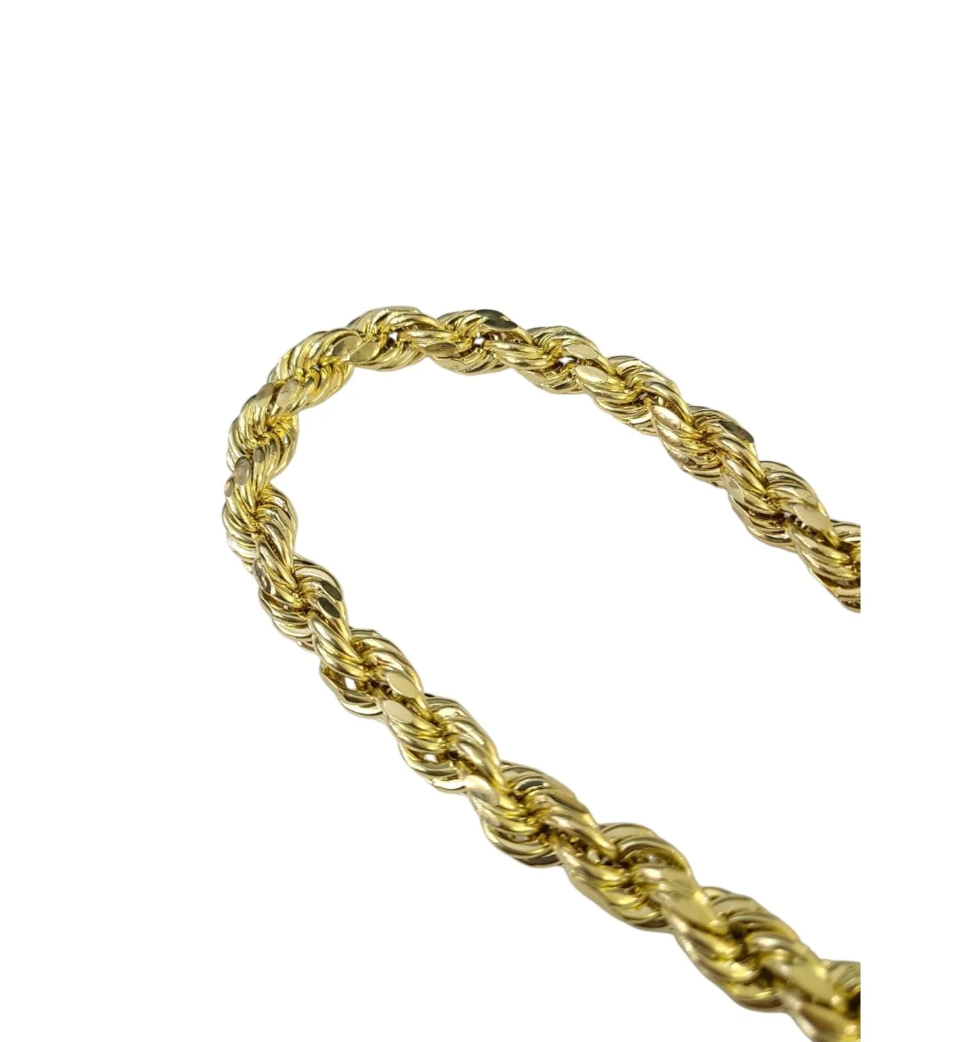 10K Yellow Gold Rope Chain Necklace 10mm 30 Inch REAL 10kt Diamond Cuts Men's - Image 6