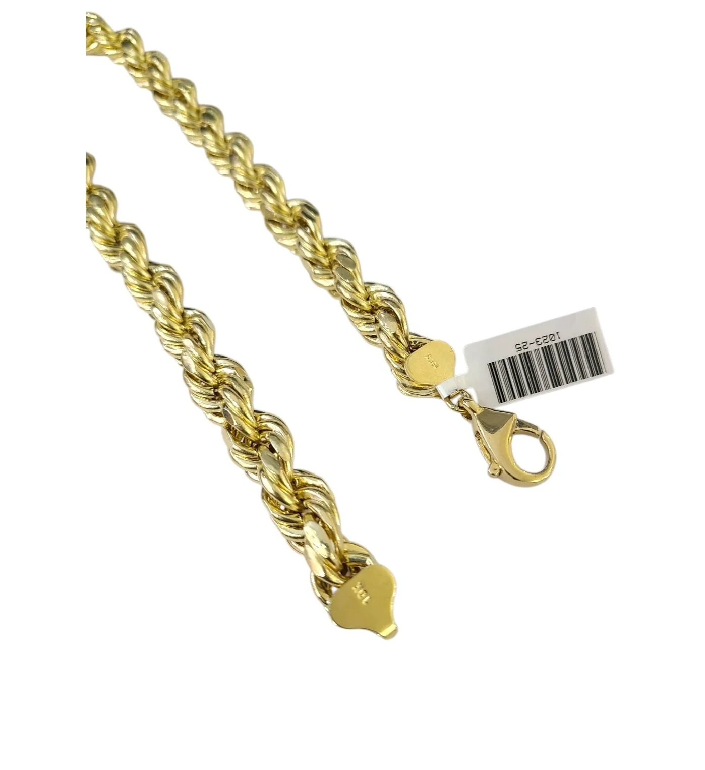 10K Yellow Gold Rope Chain Necklace 10mm 30 Inch REAL 10kt Diamond Cuts Men's - Image 7