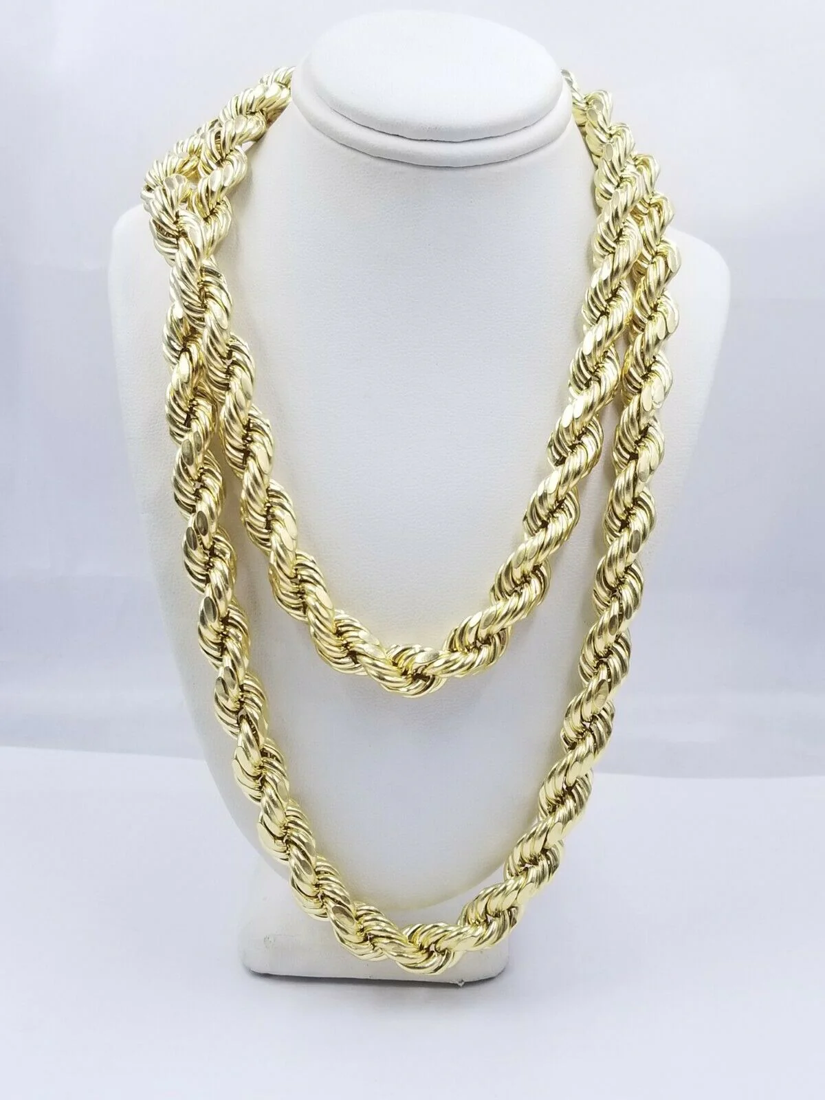 10k Yellow Gold Rope Chain Necklace 18"-30" Men Women Inch 4mm- 10mm REAL 10 KT - Image 19