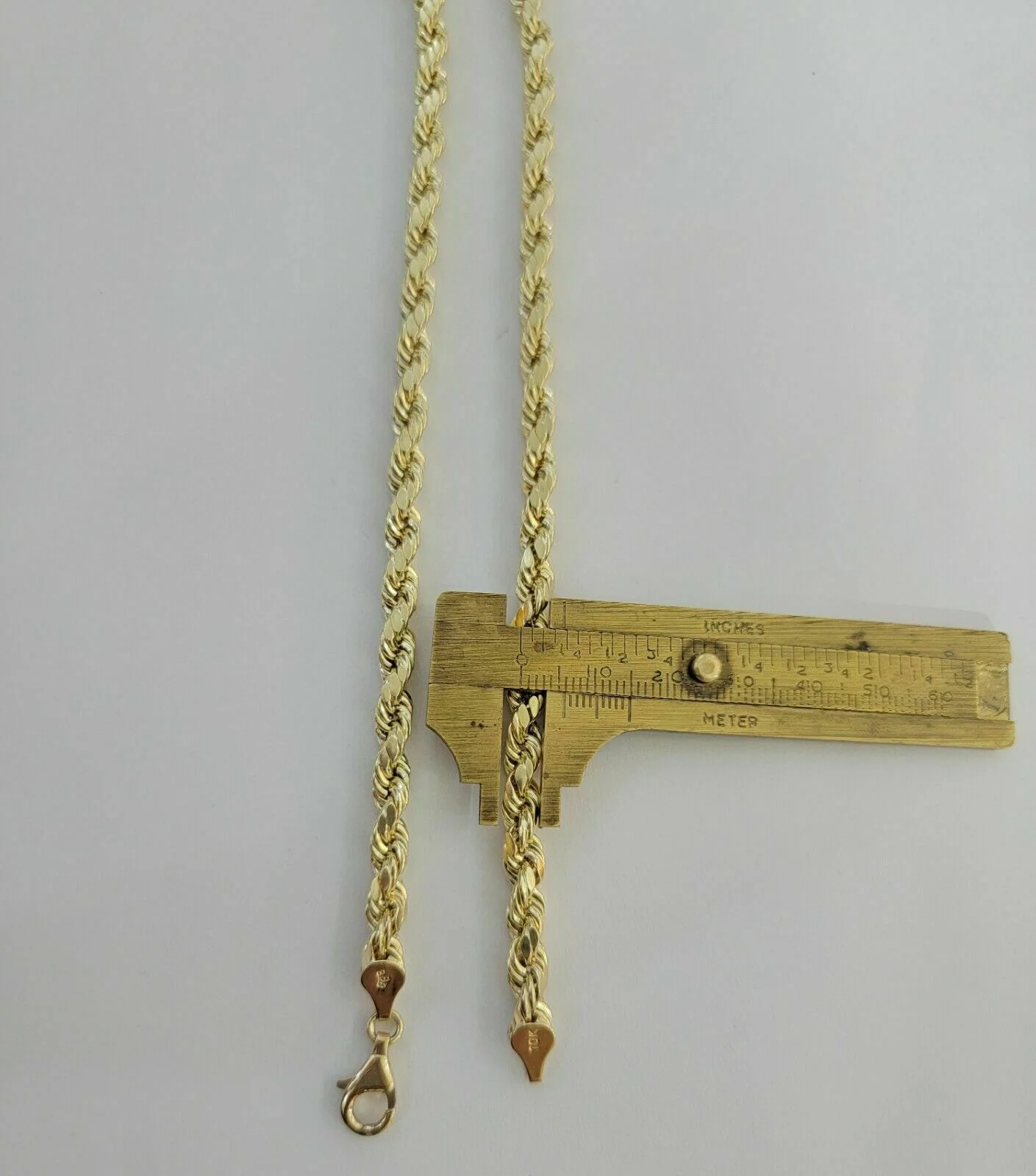 10k Yellow Gold Rope Chain Necklace 18"-30" Men Women Inch 4mm- 10mm REAL 10 KT - Image 6