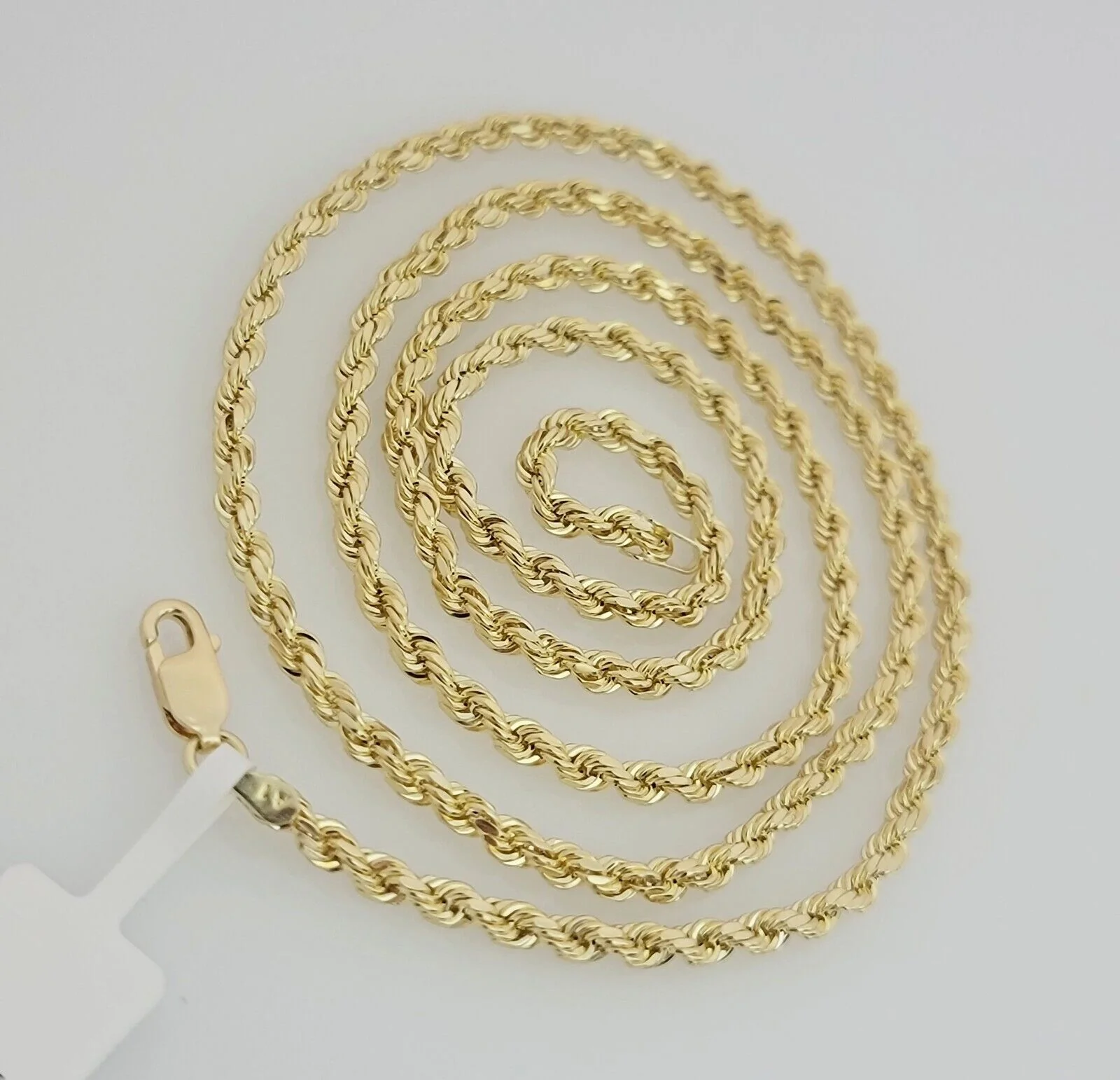 10K Yellow Gold Rope Chain Necklace 3mm 22 Inch REAL 10kt For Men & Women - Image 7