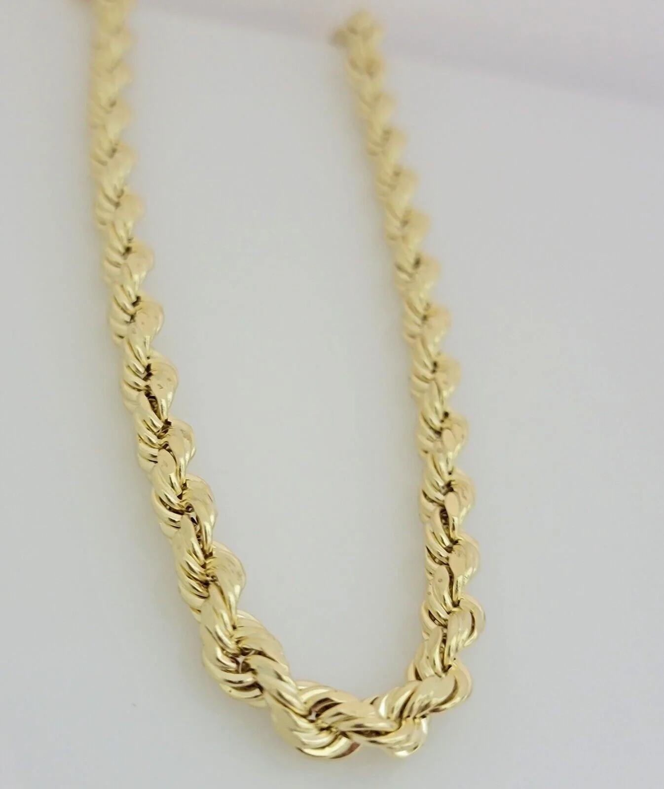 10k Yellow Gold Rope Necklace Chain 7mm 20" 22" 24" 26" 28" 30 Inch REAL 10k Men - Image 9